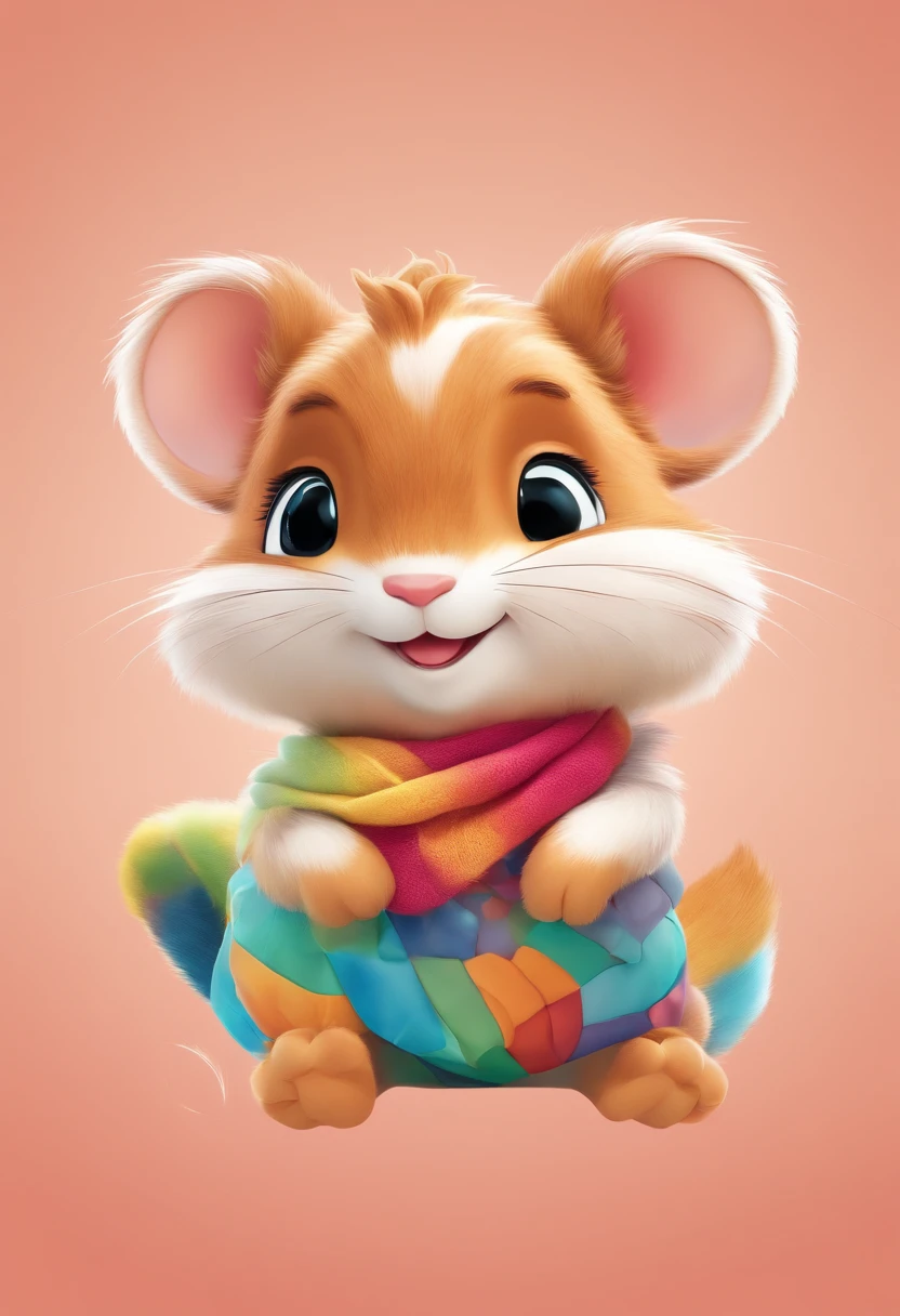 best quality,ultra-detailed,realistic:1.37,colorful patchwork fur,rainbow-hued patterned whiskers,cute rodent,anime style,mouse wearing a vibrant scarf,Latin script,striking logo design,logo shaped like an educational institution,intricate illustrations,playful cartoon character,expressive eyes and wide smile,artwork with a mix of 2D and 3D elements,bright and lively colors,cell-shaded rendering,soft and gradient lighting,highly saturated tones,meticulous attention to detail,energetic pose,joyful and dynamic composition,fun and whimsical background,stylized environment,professional level craftsmanship,illustrative aesthetic,perfect balance of cartoonish and realistic elements