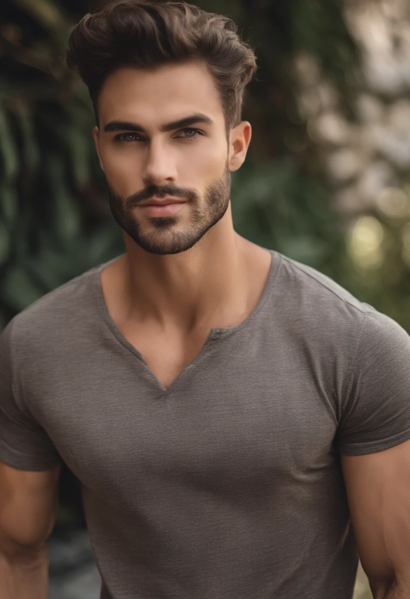 Homem moreno com cabelo curto. camiseta preta. tirando uma selfie, rosto sexy com maquiagem completa, maquiagem sutil, Cara Sexy, impeccable face, natural soft pale skin, rosto perfeito ), beautiful face and flawless skin, Foto retrato suave 8 k, sexy look at the camera, belo rosto