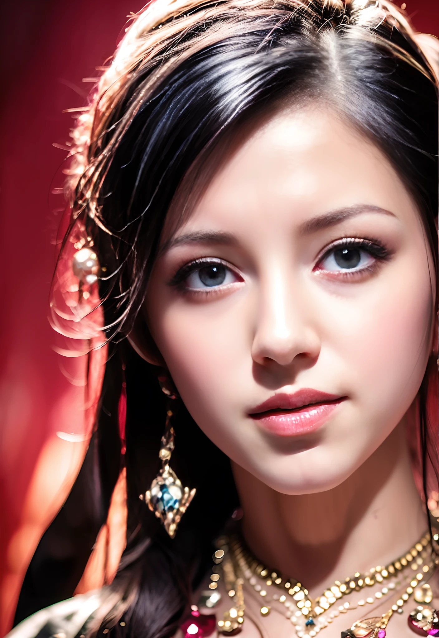 DSLR cute pictures of a beautiful woman with jewels --auto --s2