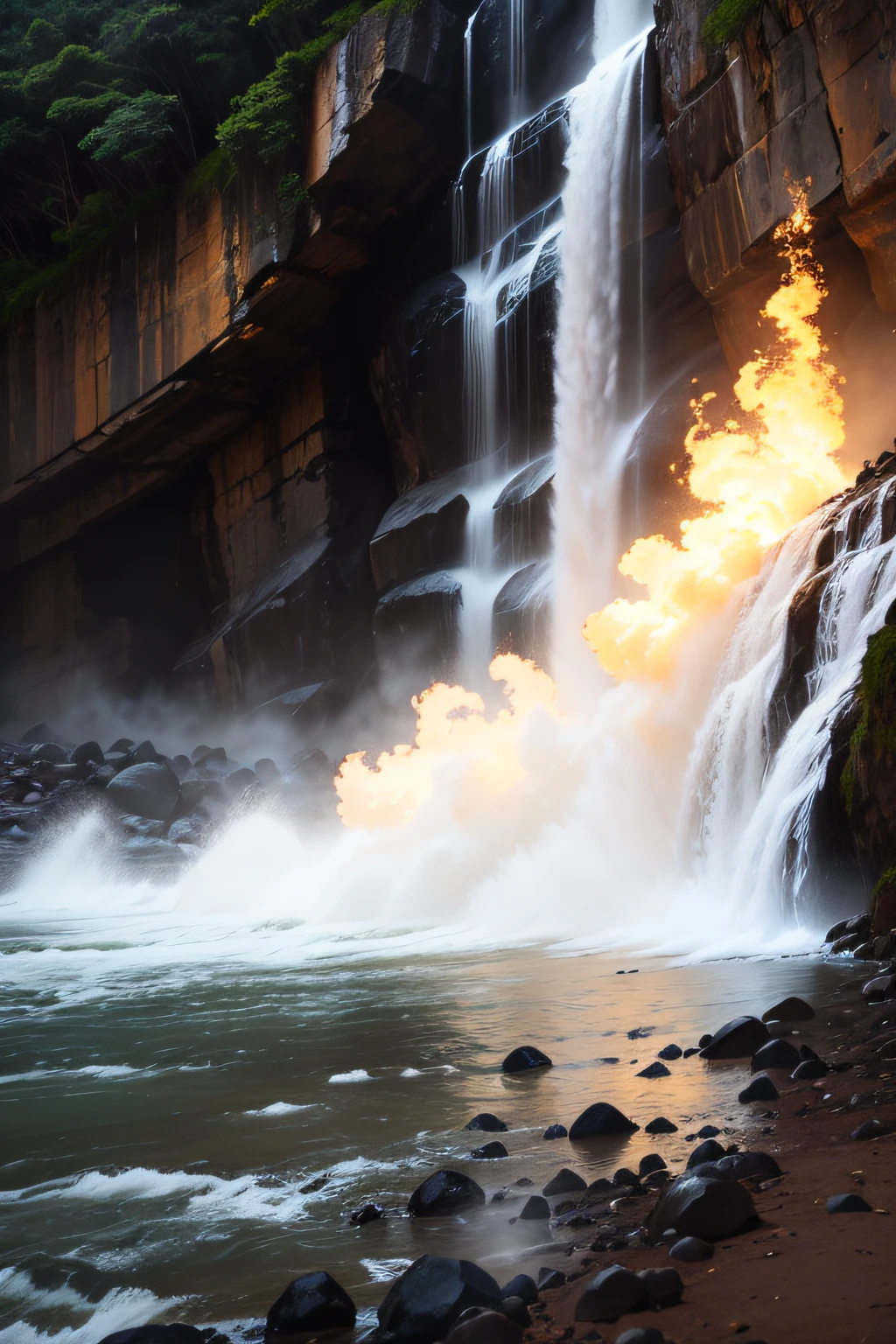 CACHOEIRA PEGANDO FOGO