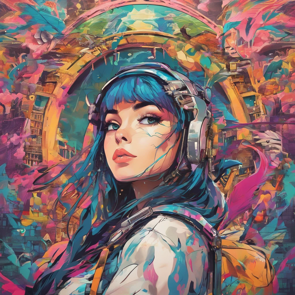 (best quality,4k,8k,highres,masterpiece:1.2),ultra-detailed,(realistic,photorealistic,photo-realistic:1.37),fantastic world,dream like world,dinosaurs,unicorns,ninjas,wonderous landscapes,airships,giant cyberpunk city,beautiful detailed eyes,beautiful detailed lips,(extremely detailed eyes and face:1.1),long eyelashes,2 girls,illustrations,sharp focus,physically-based rendering,professional, vibrant colors,portraits,horror,anime,sci-fi,photography,concept artists,pastel colors,studio lighting,mysterious light
