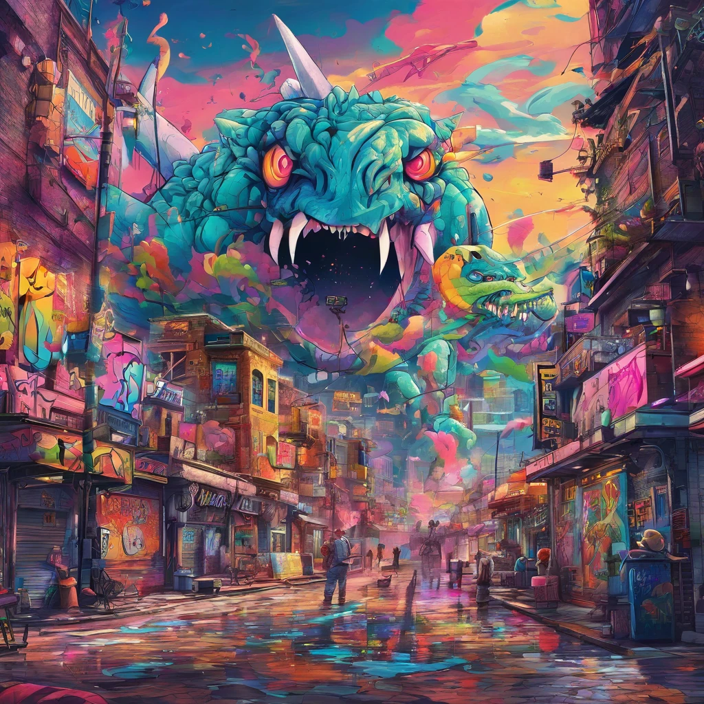 (best quality,4k,8k,highres,masterpiece:1.2),ultra-detailed,(realistic,photorealistic,photo-realistic:1.37),fantastic world,dream like world,dinosaurs,unicorns,ninjas,wonderous landscapes,airships,giant cyberpunk city,illustrations,sharp focus,physically-based rendering,professional, vibrant colors,portraits,horror,anime,sci-fi,photography,concept artists,pastel colors,studio lighting,mysterious light