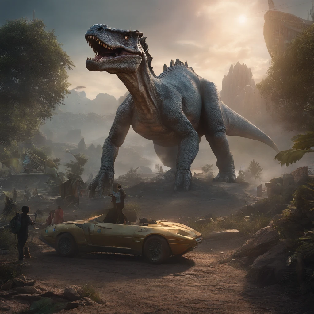 (best quality,4k,8k,highres,masterpiece:1.2),ultra-detailed,(realistic,photorealistic,photo-realistic:1.37),fantastic world,dream like world,dinosaurs,unicorns,ninjas,wonderous landscapes,airships,giant cyberpunk city,illustrations,sharp focus,physically-based rendering,professional, vibrant colors,portraits,horror,anime,sci-fi,photography,concept artists,pastel colors,studio lighting,mysterious light