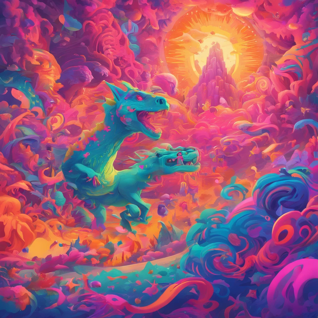 (best quality,4k,8k,highres,masterpiece:1.2),ultra-detailed,(realistic,photorealistic,photo-realistic:1.37),fantastic world,dream like world,dinosaurs,unicorns,ninjas,wonderous landscapes,airships,giant cyberpunk city,illustrations,sharp focus,physically-based rendering,professional, vibrant colors,portraits,horror,anime,sci-fi,photography,concept artists,pastel colors,studio lighting,mysterious light