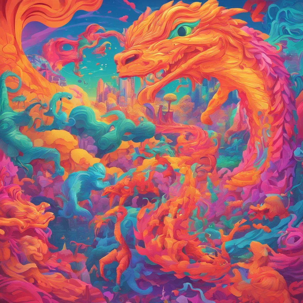 (best quality,4k,8k,highres,masterpiece:1.2),ultra-detailed,(realistic,photorealistic,photo-realistic:1.37),fantastic world,dream like world,dinosaurs,unicorns,ninjas,wonderous landscapes,airships,giant cyberpunk city,illustrations,sharp focus,physically-based rendering,professional, vibrant colors,portraits,horror,anime,sci-fi,photography,concept artists,pastel colors,studio lighting,mysterious light
