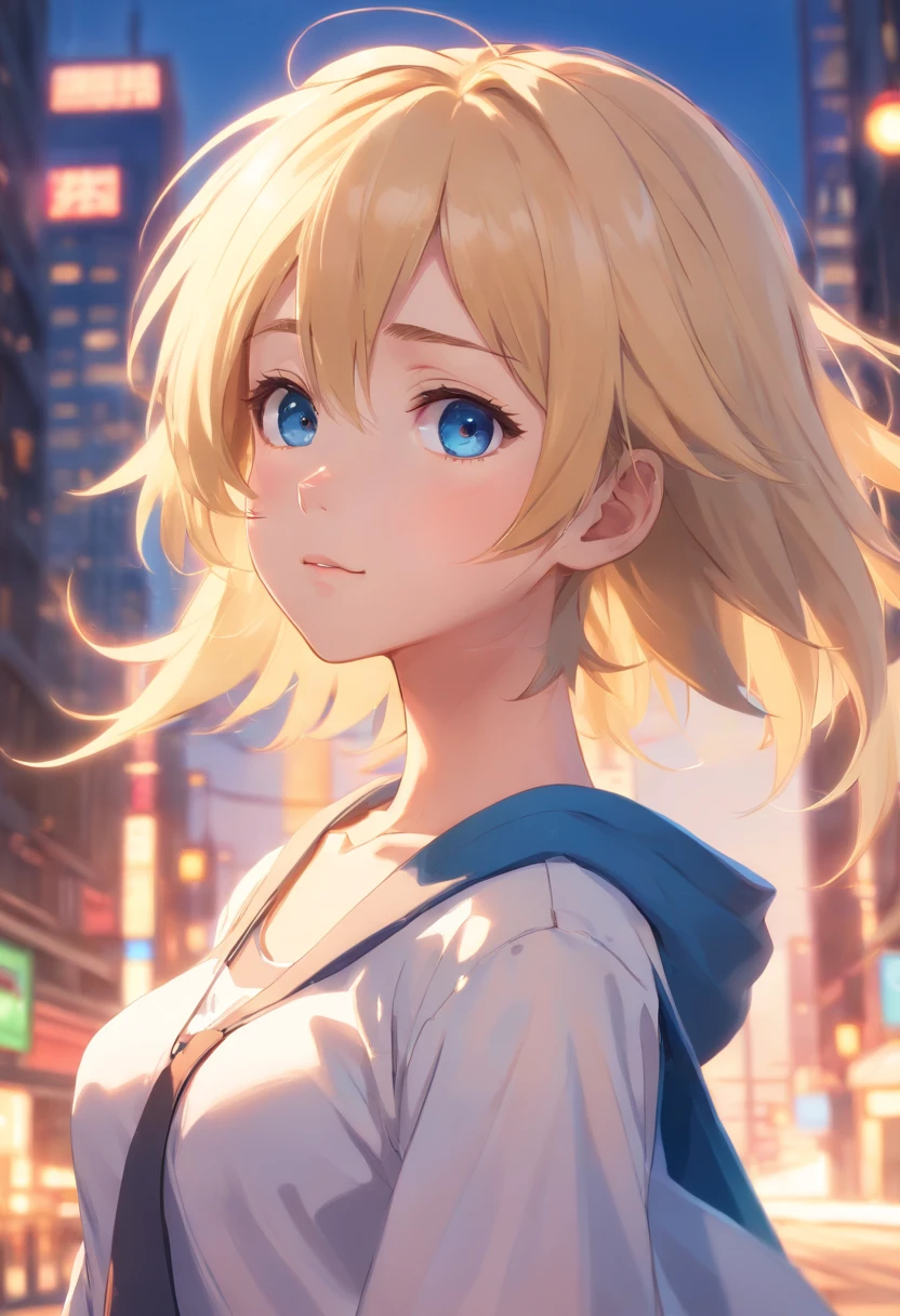 1 Girl Blond Hair Blue eyes Small boobs, cute face sexy pose top and Rock, UHD, masterpiece, anatomically correct, textured skin, super detail, high details, high quality, best quality, highres, 8k