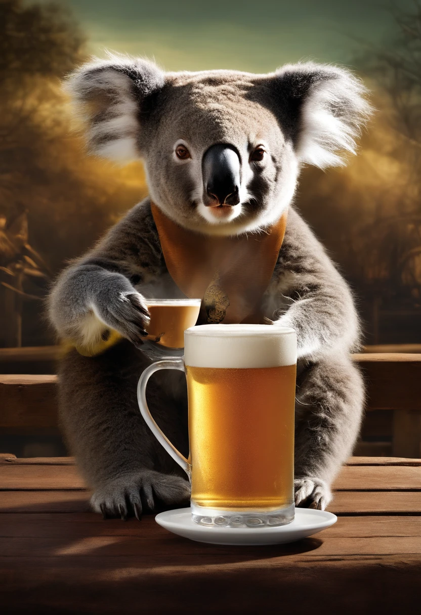 Fish-faced man drinking coffee a close up of a koala logo with a glass of beer, background steam locomotive,
energy logo art, created in Adobe Illustrator, image, leaked image, illustrated,