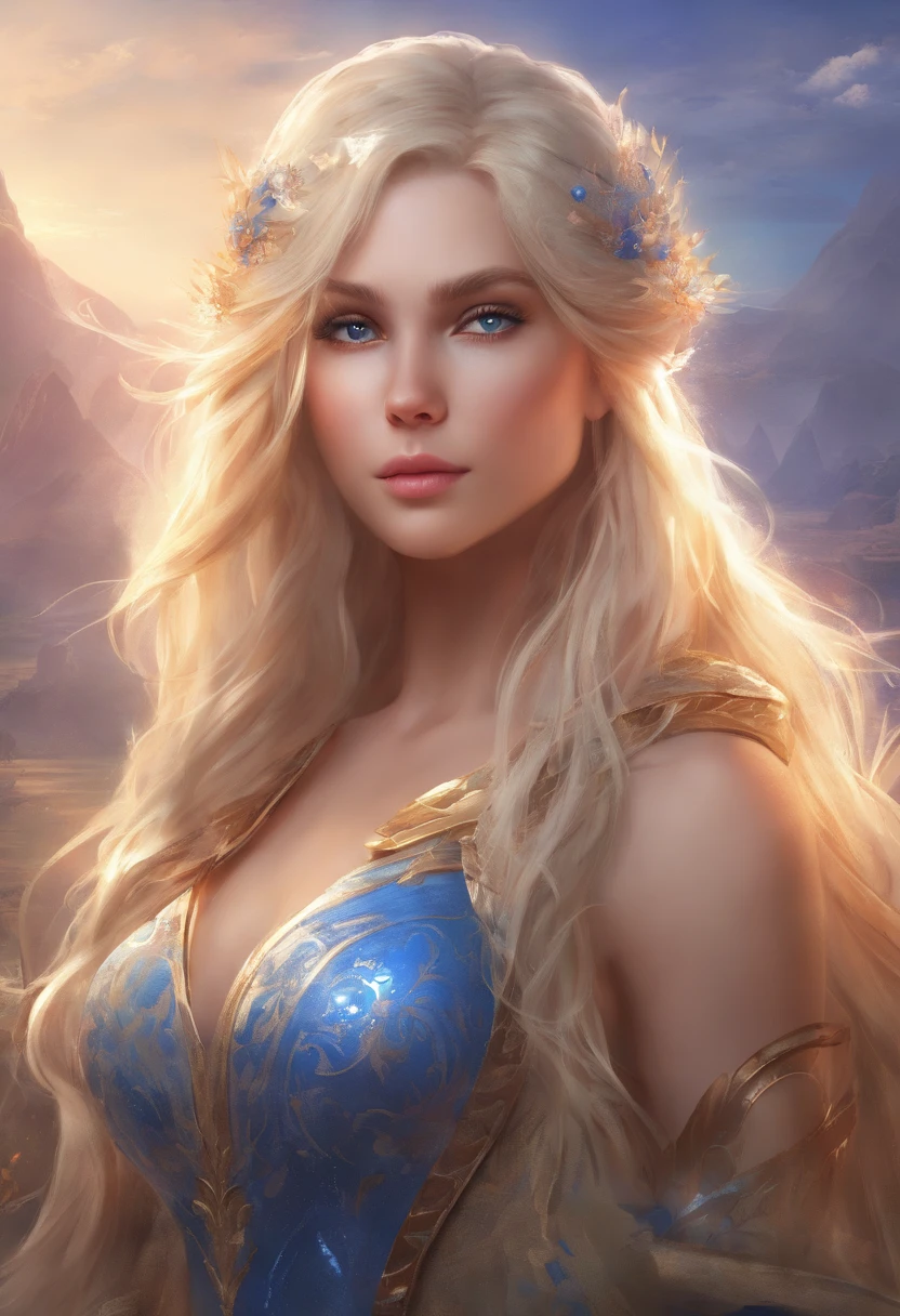 1 Girl  Blond Hair  Blue  eyes  big boobs, cute face sexy pose  top and Rock, UHD, masterpiece, anatomically correct, textured skin, super detail, high details, high quality, best quality, highres, 8k