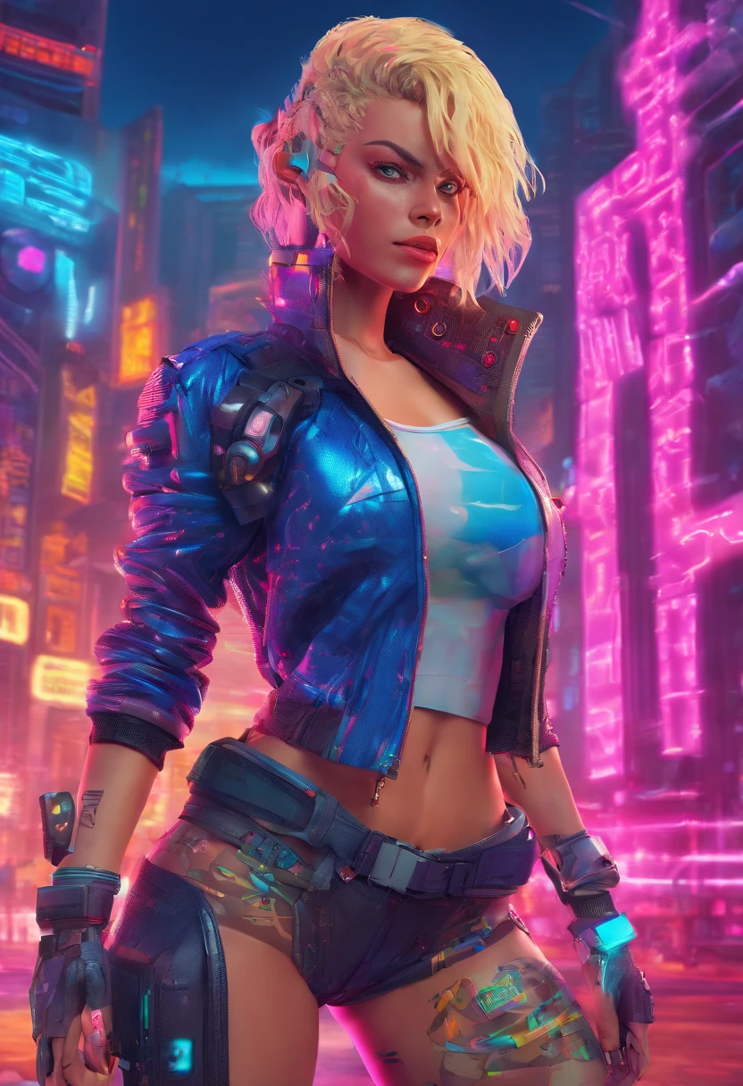 1 Girl Blond Hair Blue eyes big boobs, cute face sexy pose top and Rock, UHD, masterpiece, anatomically correct, textured skin, super detail, high details, high quality, best quality, highres, 8k