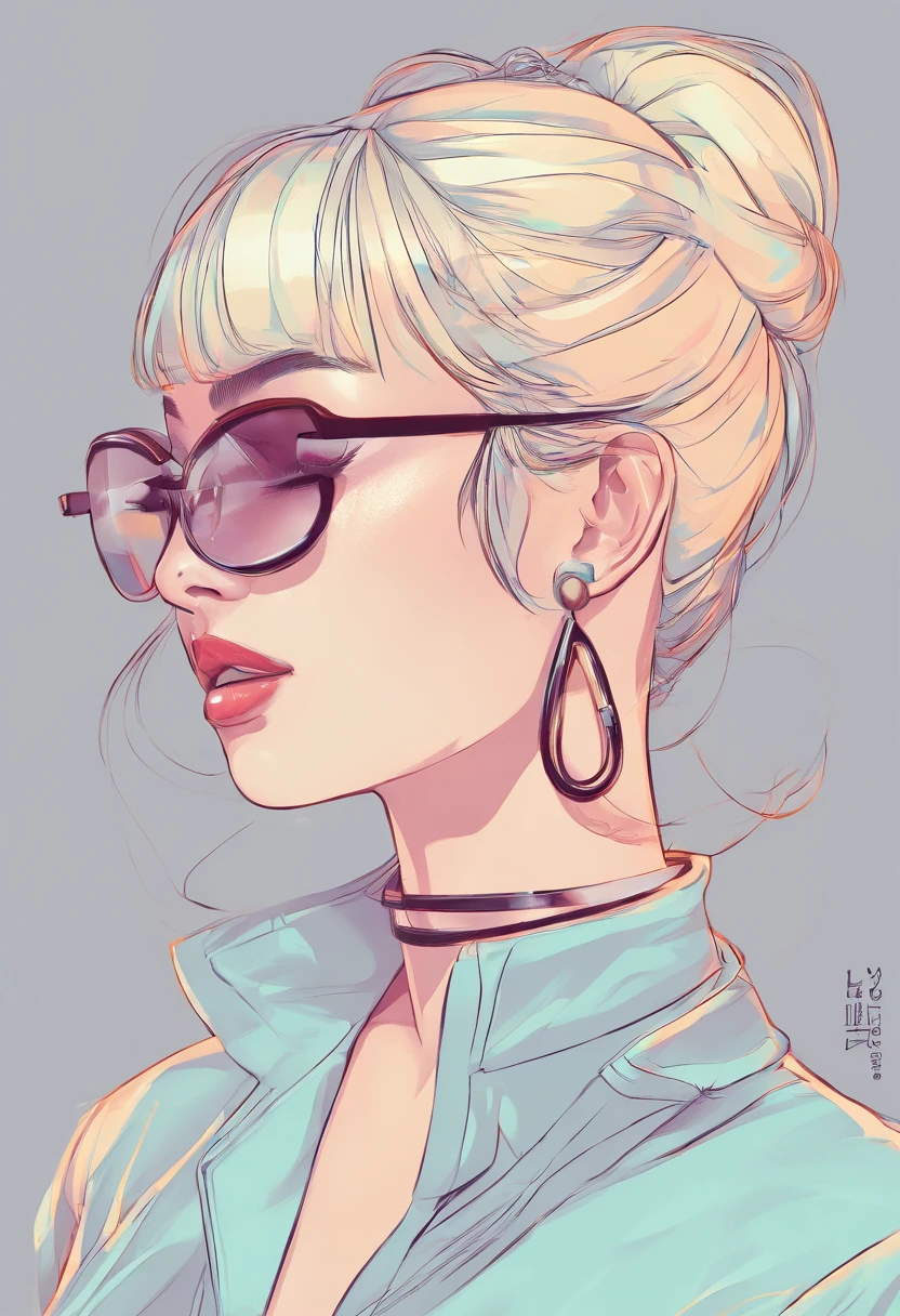 Peinados: bien formado, A high ponytail adds an element of sophistication and style, Super cute 20-year-old Korean girl,cara feliz, cartoon style illustration, Estilo de arte de dibujos animados, Estilo de arte de dibujos animados, Digital illustration style, highly detailed character design, Lindo arte digital detallado, beautiful digital illustration, Retrato de alta calidad, Comic art, Asia, character design portrait, Approximate line sketch style,