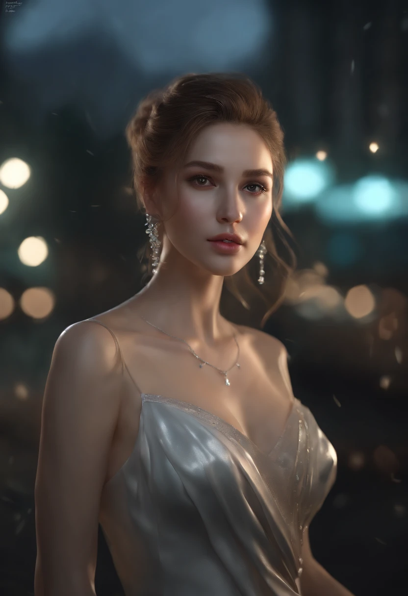 (Professional 3D rendering:1.3) of (Realistic:1.3) The most beautiful art in the world, Great place., Towering environment)), Full body 8k unity display, Action Shooter, skin pores, The light is very dark., Heavy Shading, Detailed, detailed face, (vibrant, photo-realistic, Realistic, breathtaking, dark, crisp focus, 10), (high-detail:1.4), digital painting, Octane display, art station, Concept Art, smooth, crisp focus, illustration, Nose Art, (loish:0.23), (Global Illumination, studio light, volumetric light), heavy rain, Particles float, ((Dark and ancient city background:1.3)),CGSesociety,Art Stations Random gestures, (An extremely delicate and beautiful work), (masterpiece), 1girls, Girl in shiny transparent dress, high-detail, Leaky waist, ponytail contorted, A charming expression, beautiful and clear eyes, green eye pupil, delicate necklace, delicate earrings, simple blurred background, extreme detail description, Beautiful, charming, ultra-fine painting, Subtle delicate face, Subtle shape, fine., Fine collarbones, Cute fine lips, Fine beautiful breasts, soft behind, mix4,(10, RAW photo, bestquality, masterpiece:1.2), (Realistic, photo-realistic:1.37),1girls,kawaii,city scape, nighttime, It's raining, wet, Professional lighting, photons mapping, radiosity, Physically Based Rendering,(Beautiful small hard:1.3),(Saw the head on the dress.:1.4),(glossy:1.5),(transparent:1.3),Blonde Hair.Full body