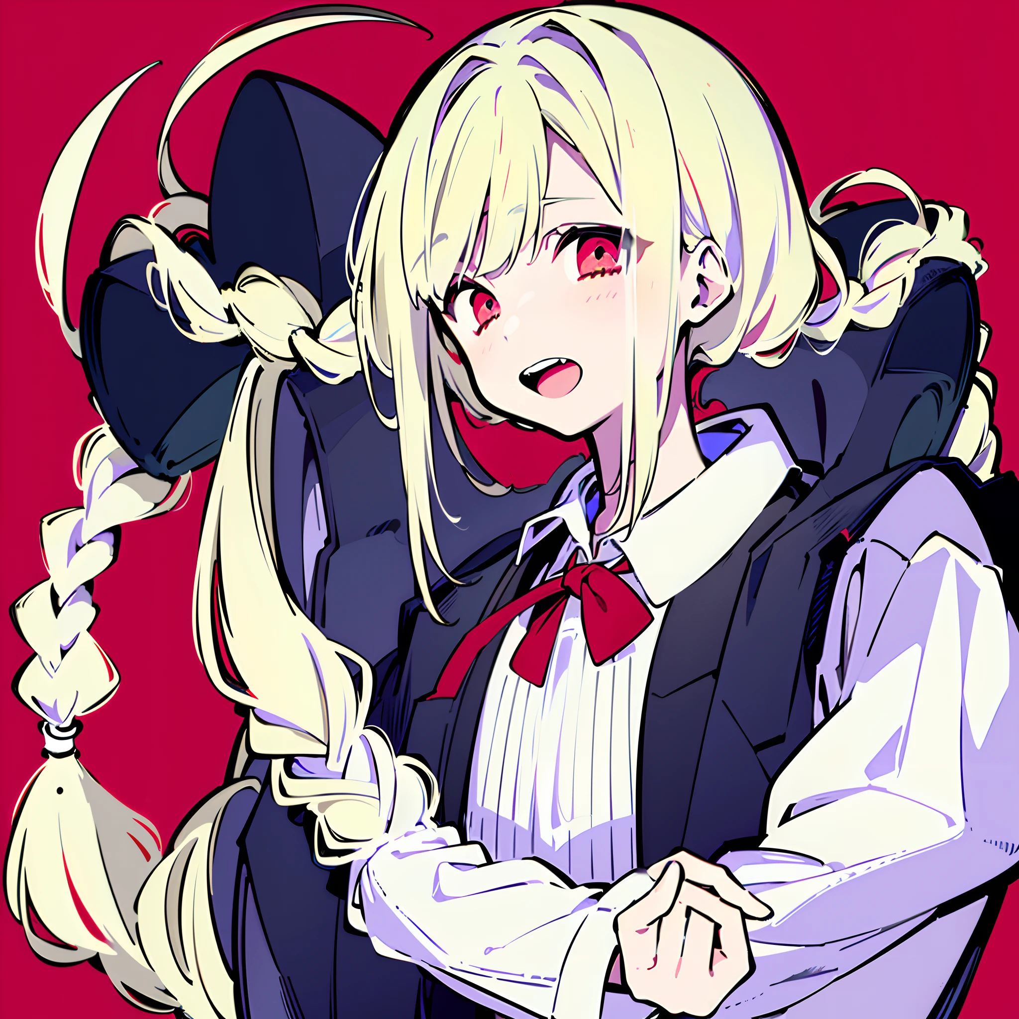 (((masterpiece、illustratio、strong contours)), simple background, transparent backround,a japanese girl, suits, white hair, french braids, shorth hair
