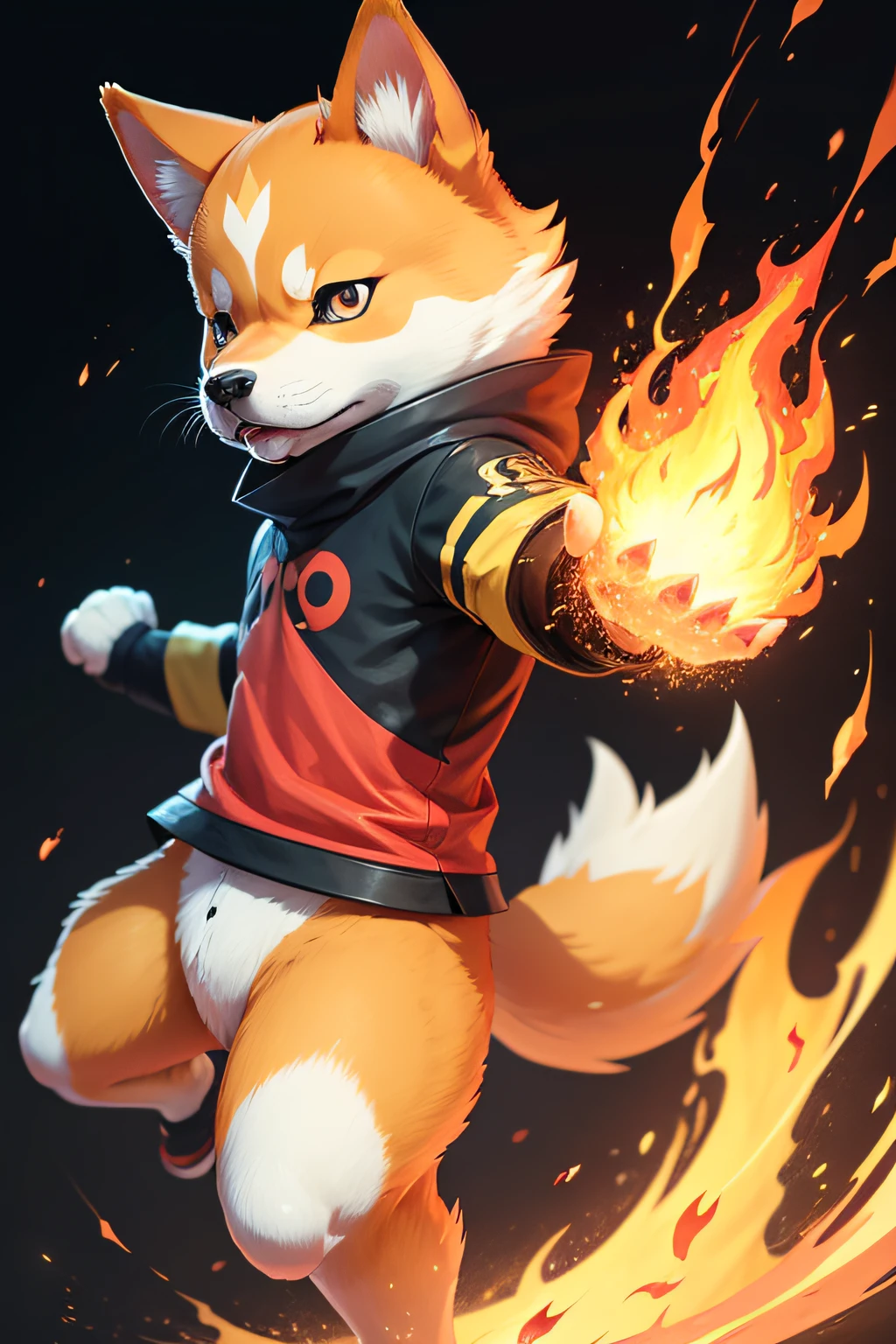 shiba inu fire type pokemon cartoon