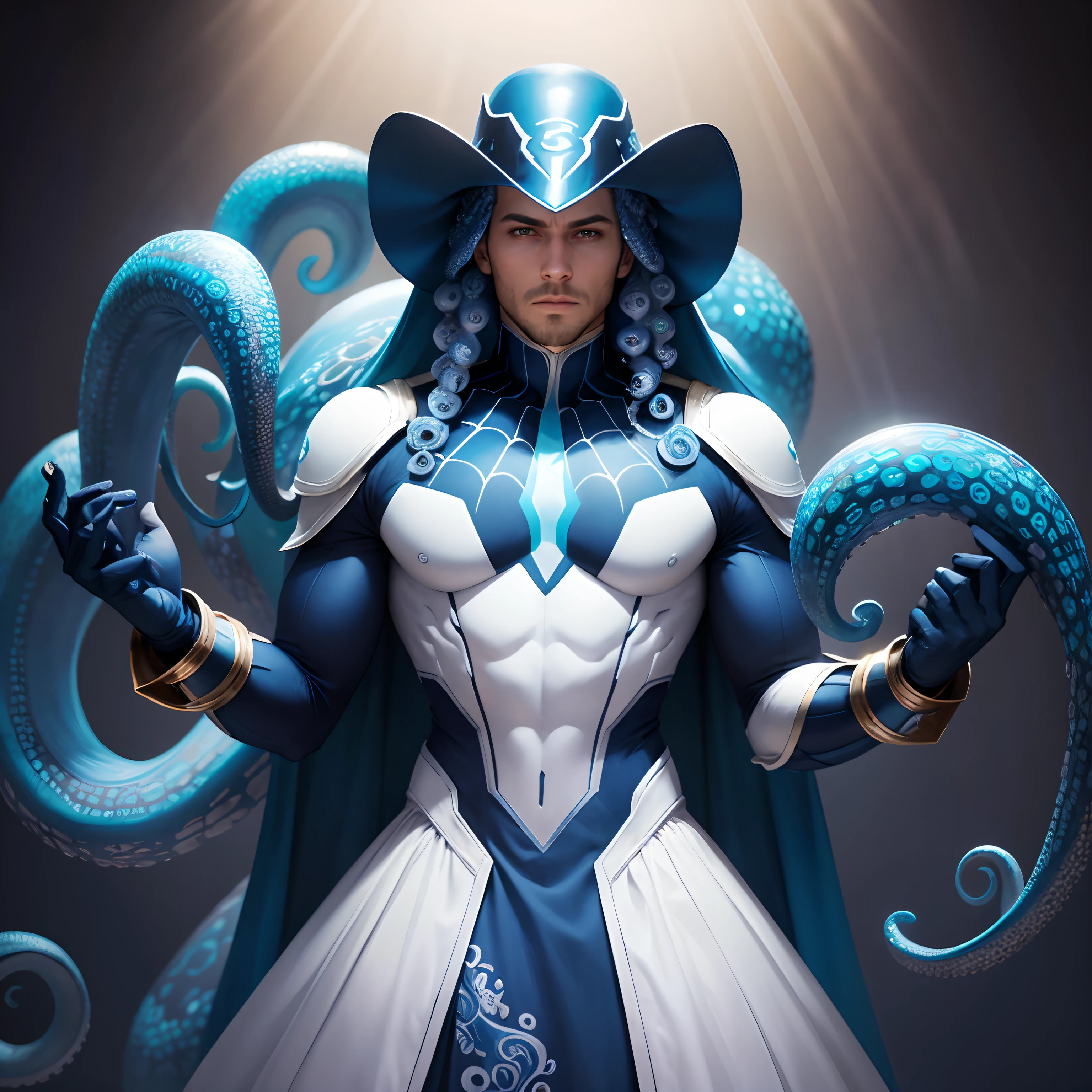 SeaArt Robot
Txt2Img
Pattern
23:11:28
Create a realistic 8k HD Ultra image of a Marvel character in a costume inspired by the Spider-Man costume only that this superhero would have the costume inspired by an octopus, ele seria o homem polvo, com seu traje em tons de branco azul Ciano azul claro e azul escuro seu traje tem um lindo perfeito e detalhado ,Details with octopus tentacles, ventosas ,no estilo Homem-Aranha do aranhaverso,costume design inspiration of the superhero costume is an octopus.