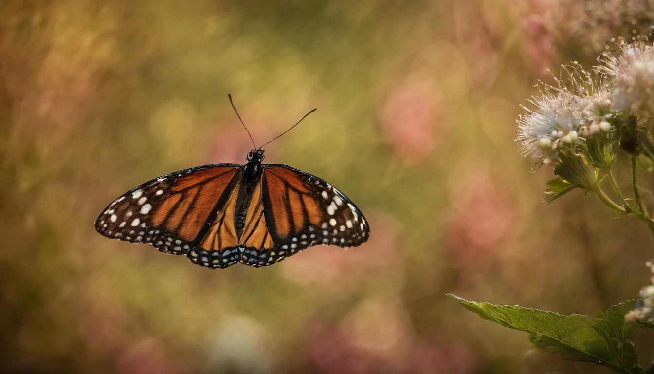 Butterfly full screen, Futoristiches, shimmers in different colors, Fabulous