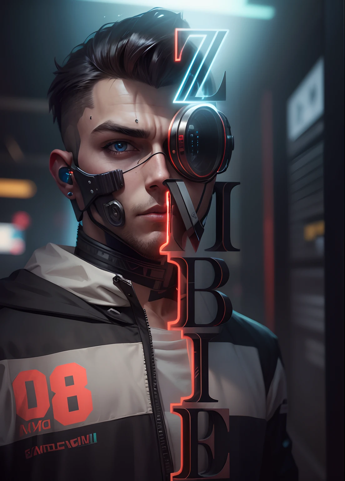 Change the background of cyberpunk handsome boy, realistic face, ultra realistic ,8k ultra realistic, do not change my face, convert the like zombie type
