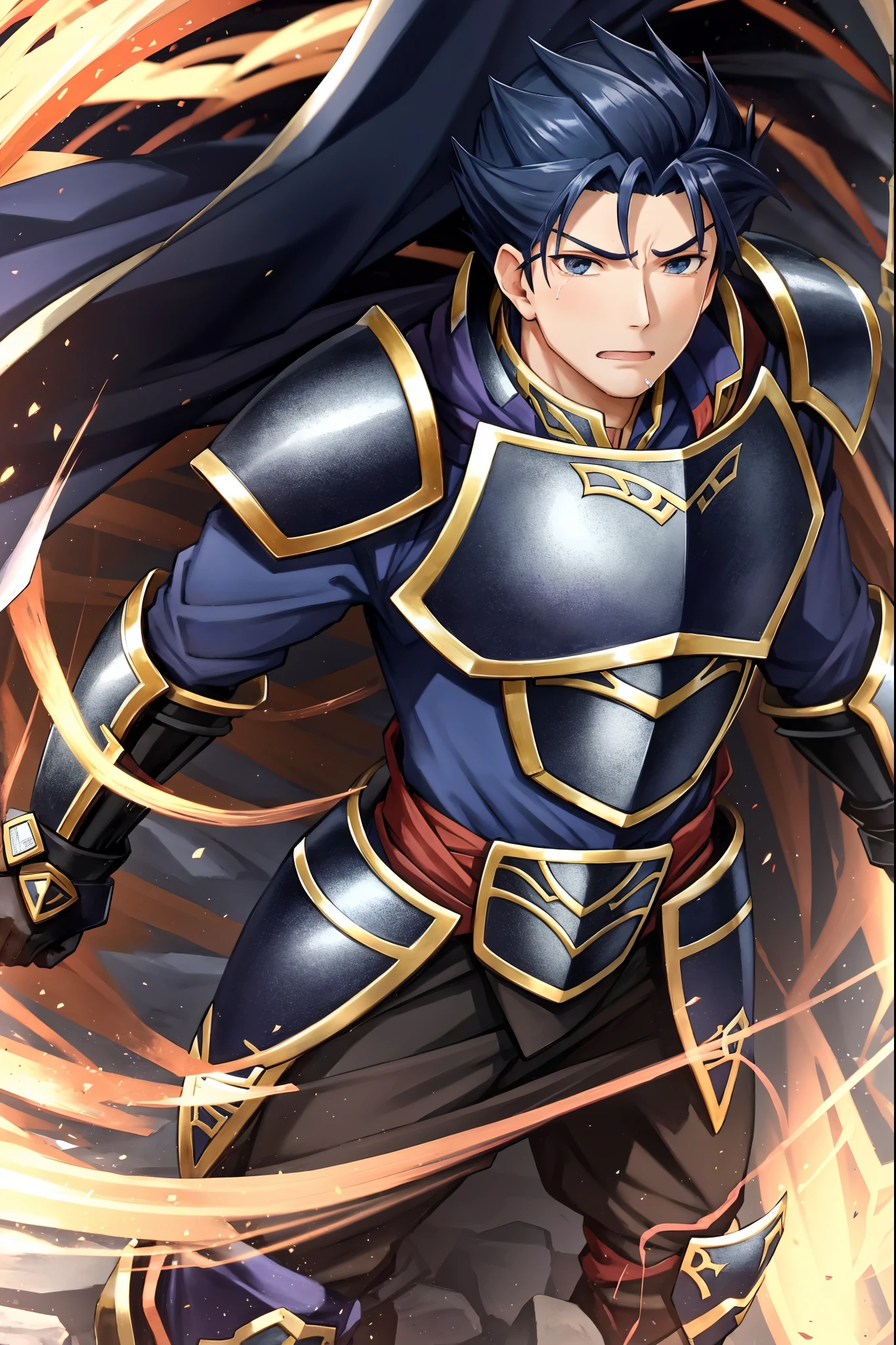 Hector Fey(adult man), 独奏, looking at viewert,Tied by tentacles(Mucus-secreting tentacles) ,perfect male figure,with her mouth open,drools,perspire,Tight combat uniform,Armour,Armour,Get wet, mitts, 1 man,weeping,Be red in the face, Male focus,Tentacles wrapped around thighs(Octopus tentacles wrap around thighs), mtu,cloaks, Armour, Shoulder armor, Soaked leggings,Wrists bound by tentacles,Waist wrapped around tentacles,,ember