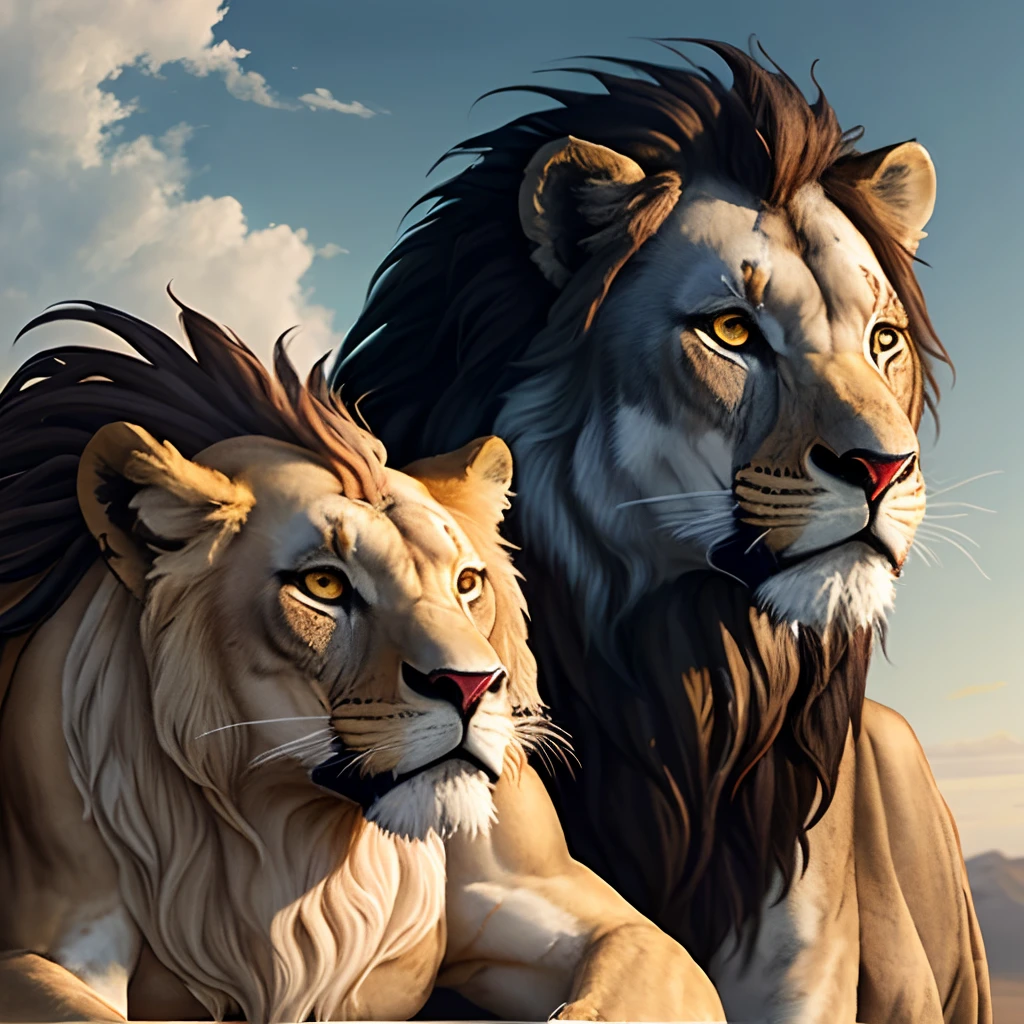 A being with the head of a vulture and the body of a lion