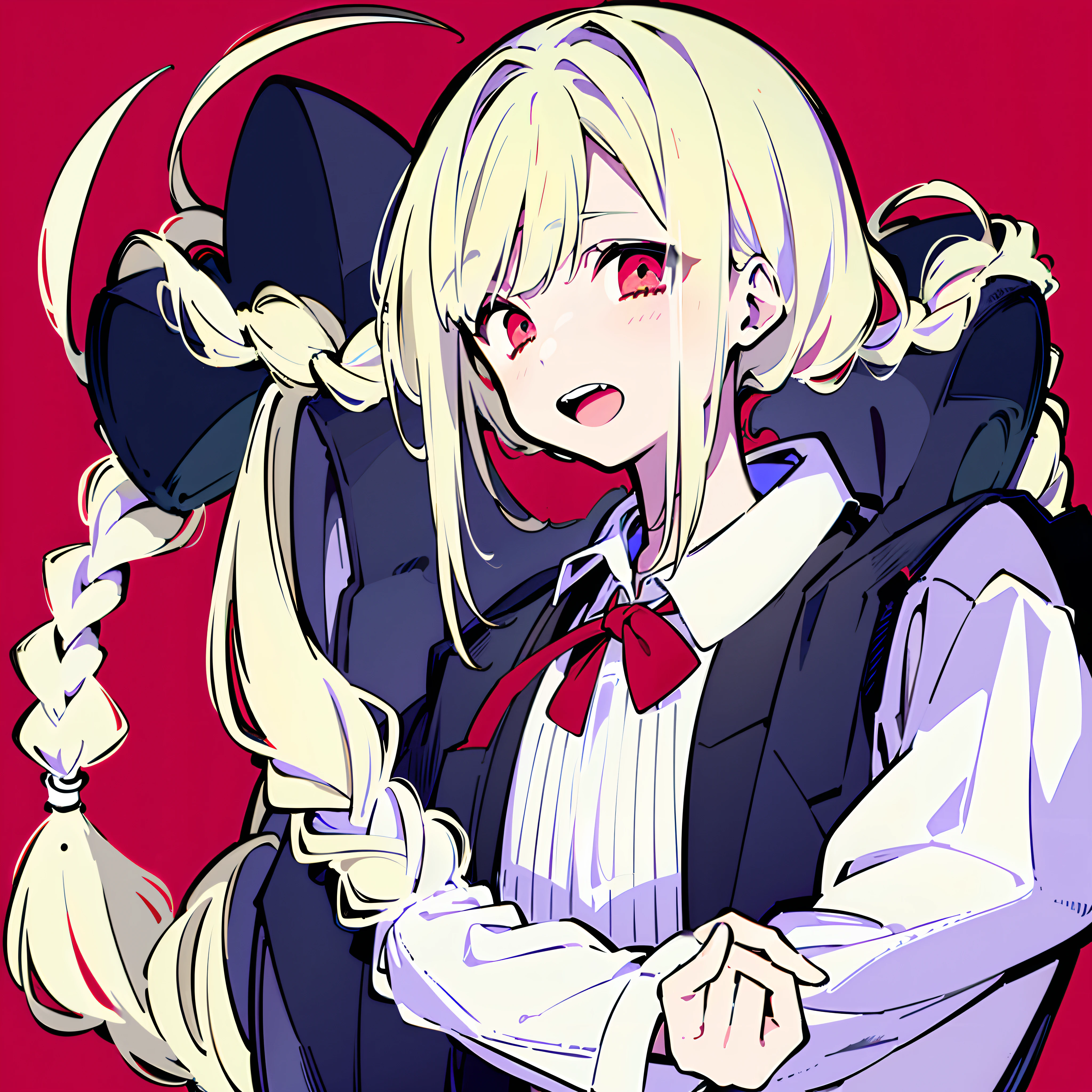(((masterpiece、illustratio、strong contours)), simple background, transparent backround,a japanese girl, suits, white hair, french braids, shorth hair