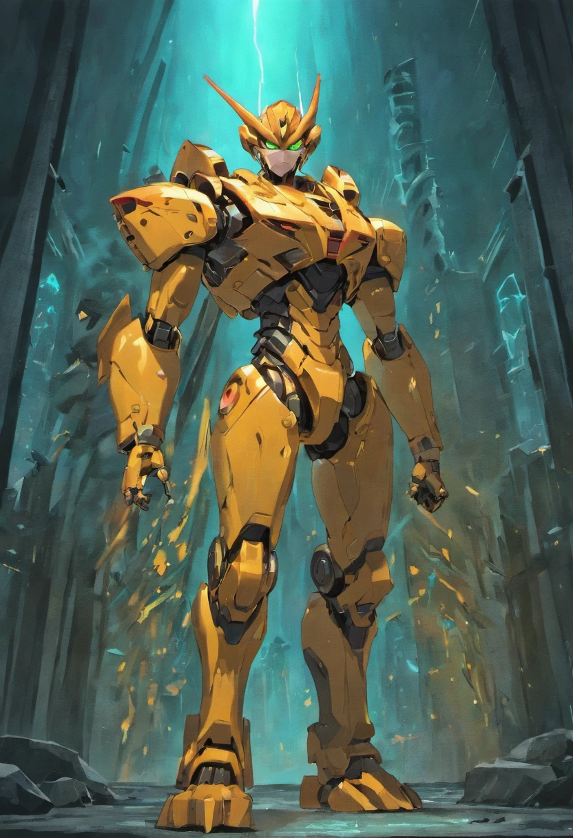 Komodo dragon robotic everything is metal, its Tail has a Cilindrical Machine gun and his Right Arm has a cannon just like samus arran from metroid prime.