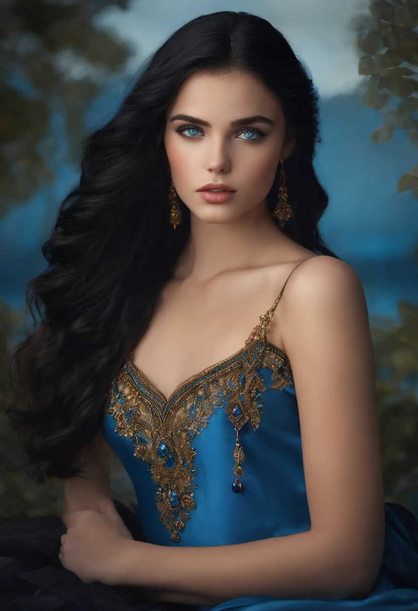 Black-haired and blue-eyed ager