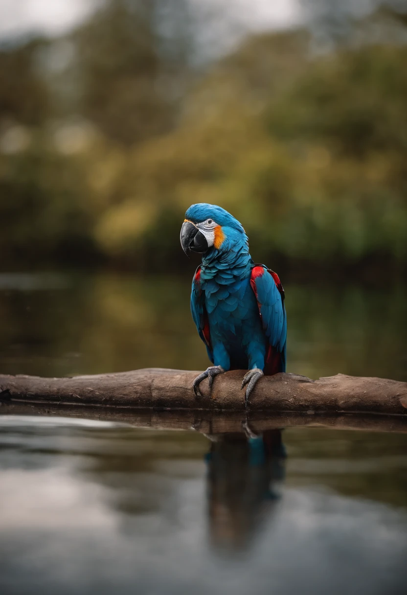 A parrot with a pearl earring, vermeer style, 12K, high quality, HD, octane render