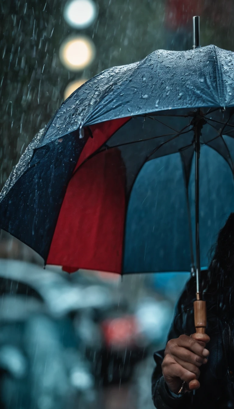 Ever get caught in the rain? Not anymore!"
Color: Cool blues to represent rain
Focus: On the umbrella
Lens: Macro for detail