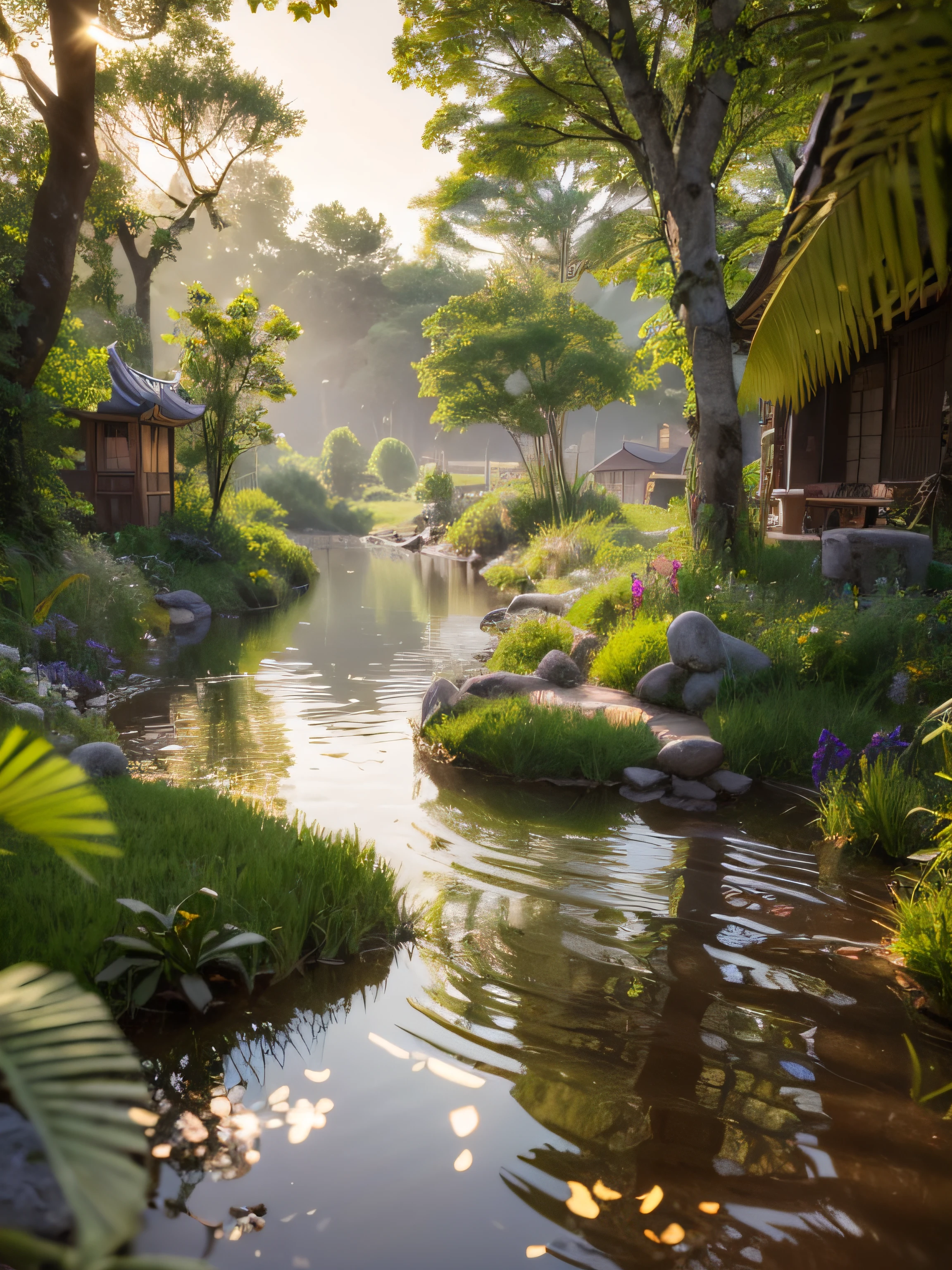 tmasterpiece,Best quality at best,Extremely beautiful reflection,The best reflections。(Very detailed CG unity 8k wallpaper),(Best quality at best),(The best illustrations),(The best shadow),girl,silkouette,MuCoi,Delicate makeup,Quiet Jiangnan water town,Supai architecture,Beautiful roses,quiet streams,Glowing small mushrooms,surrounded by exquisite leaves and branches,There are also fireflies and glowing particle effects,,(nature elements),(Jungle theme),(foliage),(tree branch),(glowworm),butterflys,(exquisite leaves),(with light glowing),(particle effect)。 , isometric 3D, Octane rendering, Ray traching, ultra-detailliert