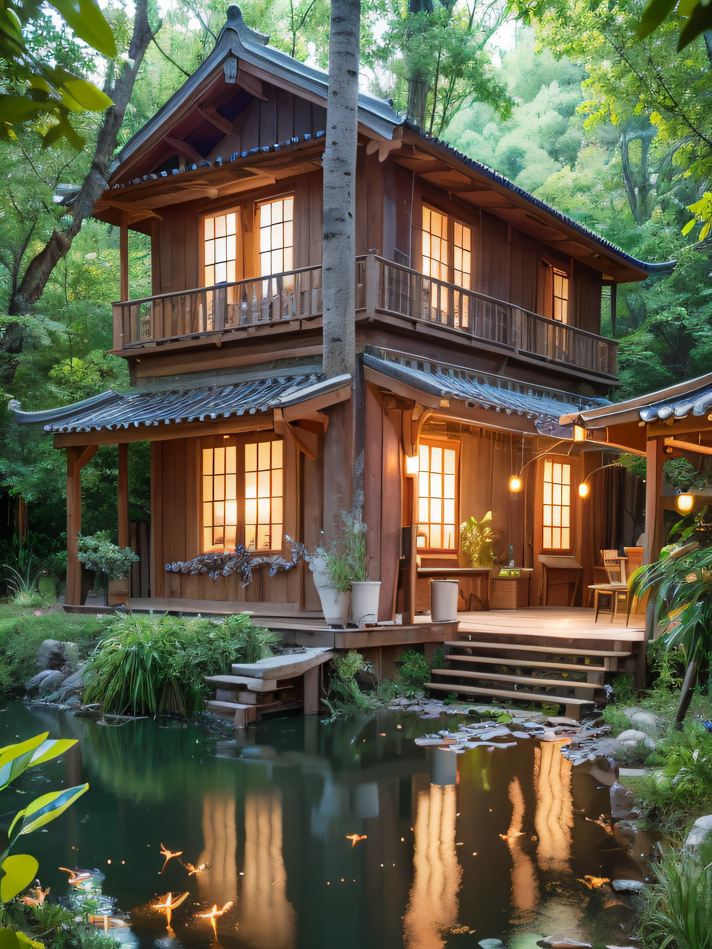 tmasterpiece，Best quality at best，Extremely beautiful reflection，The best reflections。（Very detailed CG unity 8k wallpaper），（Best quality at best），（The best illustrations），（The best shadow），cute animal，Quiet Jiangnan water town，Supai architecture，Beautiful roses，quiet streams，Glowing small mushrooms，surrounded by exquisite leaves and branches，There are also fireflies and glowing particle effects，，（nature elements），（Jungle theme），（foliage），（tree branch），（glowworm），butterflys，（exquisite leaves），（with light glowing），（particle effect）。 , isometric 3D, Octane rendering, Ray traching, ultra-detailliert