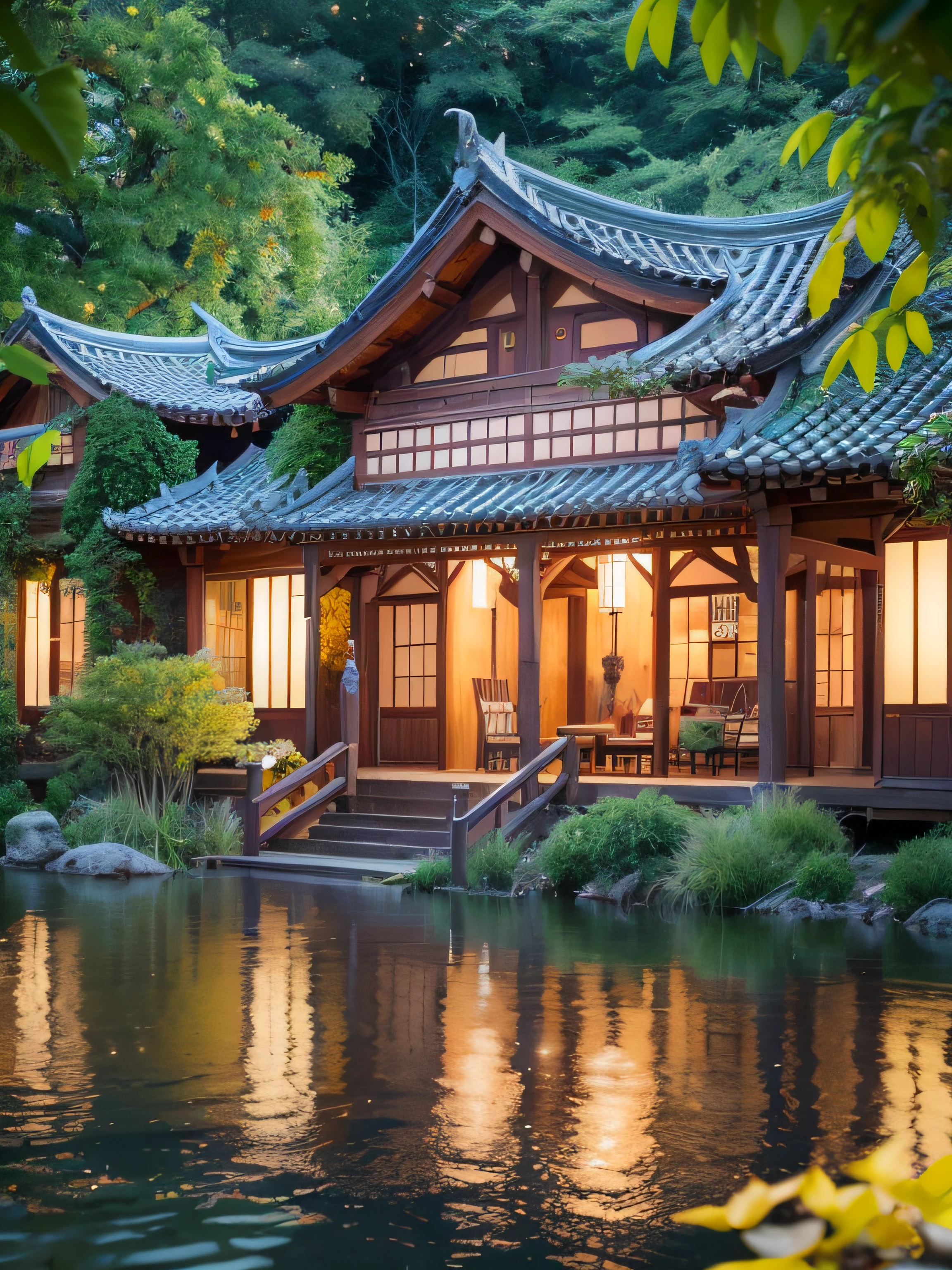 tmasterpiece,Best quality at best,Extremely beautiful reflection,The best reflections。(Very detailed CG unity 8K wallpaper),(Best quality at best),(The best illustrations),(The best shadow),cute animal,Quiet Jiangnan water town,Supai architecture,Beautiful roses,quiet streams,Glowing small mushrooms,surrounded by exquisite leaves and branches,There are also fireflies and glowing particle effects,,(nature elements),(Jungle theme),(Foliage),(tree branch),(glowworm),butterflys,(exquisite leaves),(with light glowing),(Particle effect)。 , Isometric 3D, Octane rendering, Ray traching, ultra-detailliert