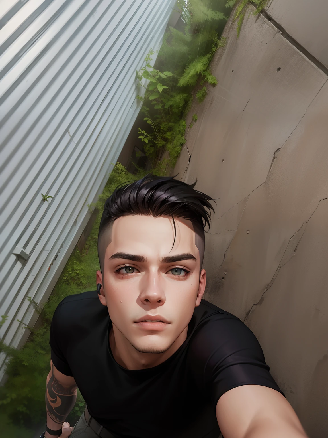Cyberpunk handsome boy realistic with guns