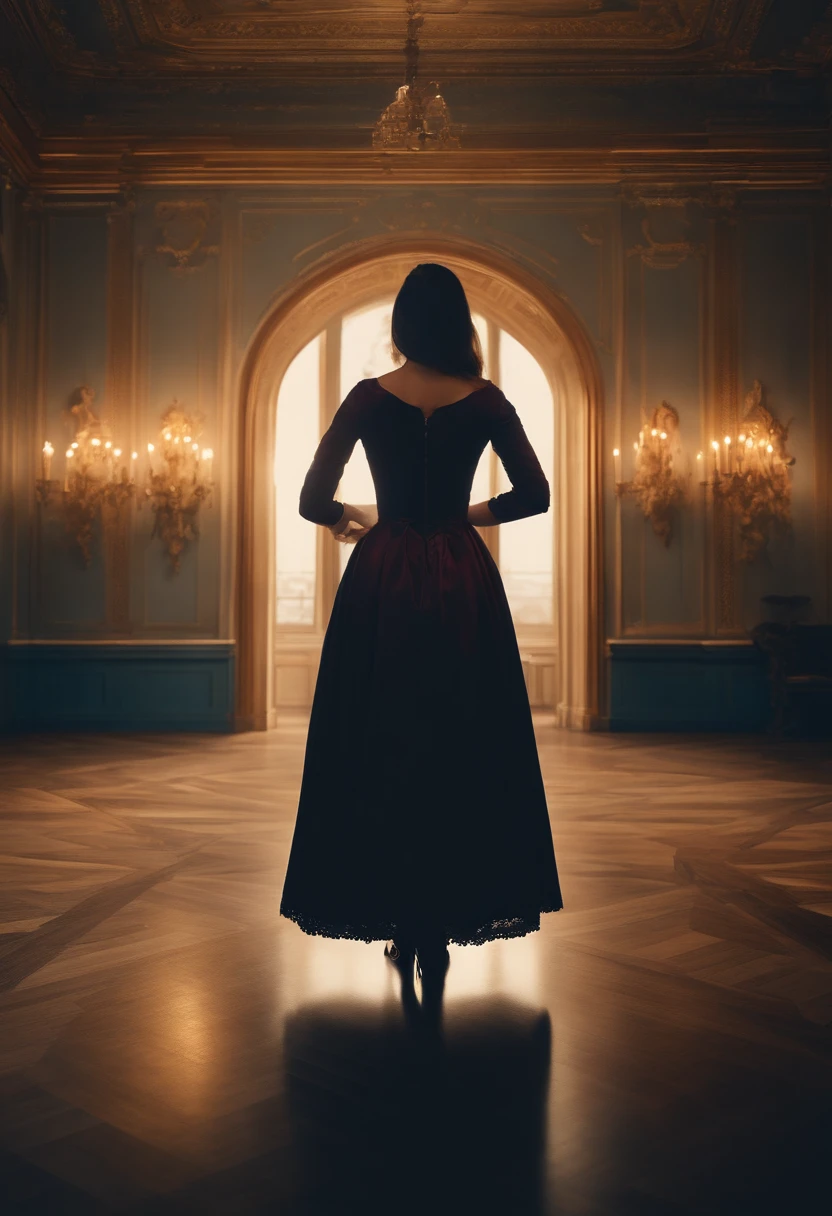 Young complex woman in the royal court, Art of Ivan Aivazovsky, wide angle lens f/2.8, ultra insane high resolution intricate textures, texture indentation, perfect viewpoint, perfect geometry, ultra insane ambient lighting, ultra insane ambient shadows, luminism, Ultra-detailed busy background, tessellation, maximalism, perfectionism, IPA Award wining masterpiece,