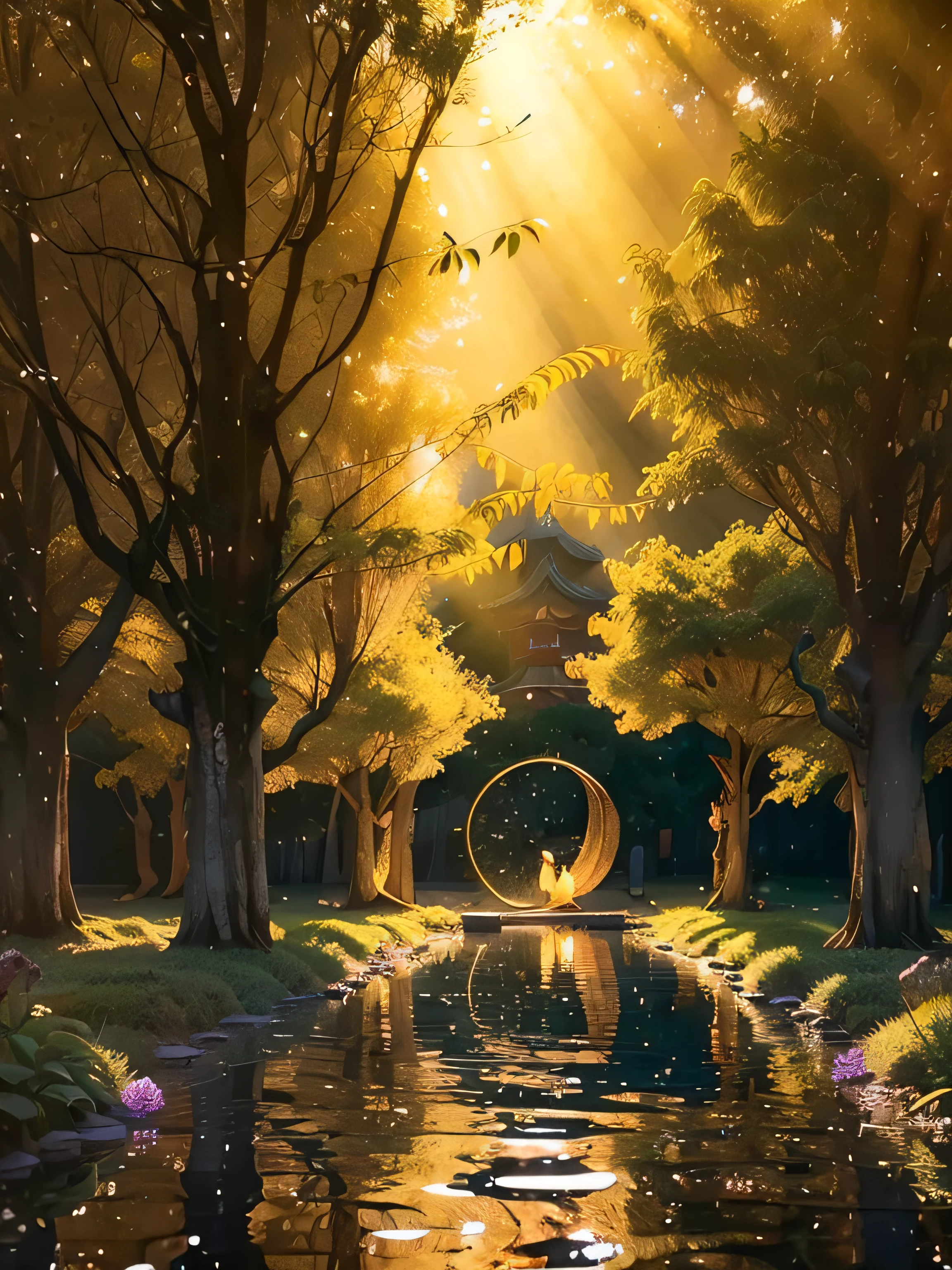 tmasterpiece,Best quality at best,Extremely beautiful reflection,The best reflections。(Very detailed CG unity 8K wallpaper),(Best quality at best),(The best illustrations),(The best shadow),Delicate makeup,Quiet Jiangnan water town,Supai architecture,Beautiful roses,quiet streams,Cute little animals,surrounded by exquisite leaves and branches,There are also fireflies and glowing particle effects,(rainy evening),(nature elements),(Gangnam theme),(Foliage),(tree branch),(glowworm),butterflys,(exquisite leaves),(with light glowing),(Particle effect)。 , Isometric 3D, Octane rendering, Ray traching, ultra-detailliert