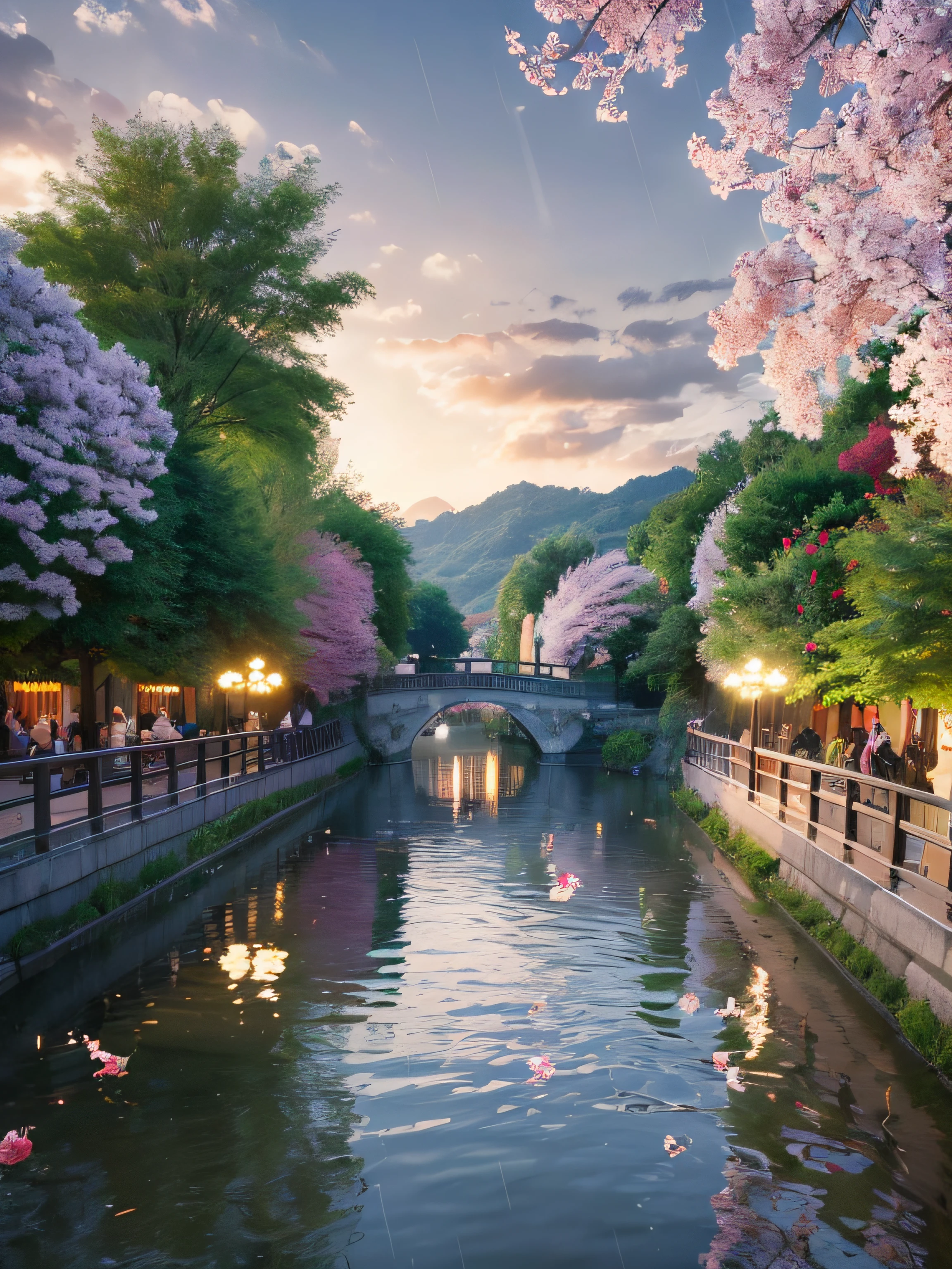 tmasterpiece,Best quality at best,Extremely beautiful reflection,The best reflections。(Very detailed CG unity 8K wallpaper),(Best quality at best),(The best illustrations),(The best shadow),Delicate makeup,Quiet Jiangnan water town,Supai architecture,Beautiful roses,quiet streams,Cute little animals,surrounded by exquisite leaves and branches,There are also fireflies and glowing particle effects,(rainy evening),(nature elements),(Gangnam theme),(Foliage),(tree branch),(glowworm),butterflys,(exquisite leaves),(with light glowing),(Particle effect)。 , Isometric 3D, Octane rendering, Ray traching, ultra-detailliert
