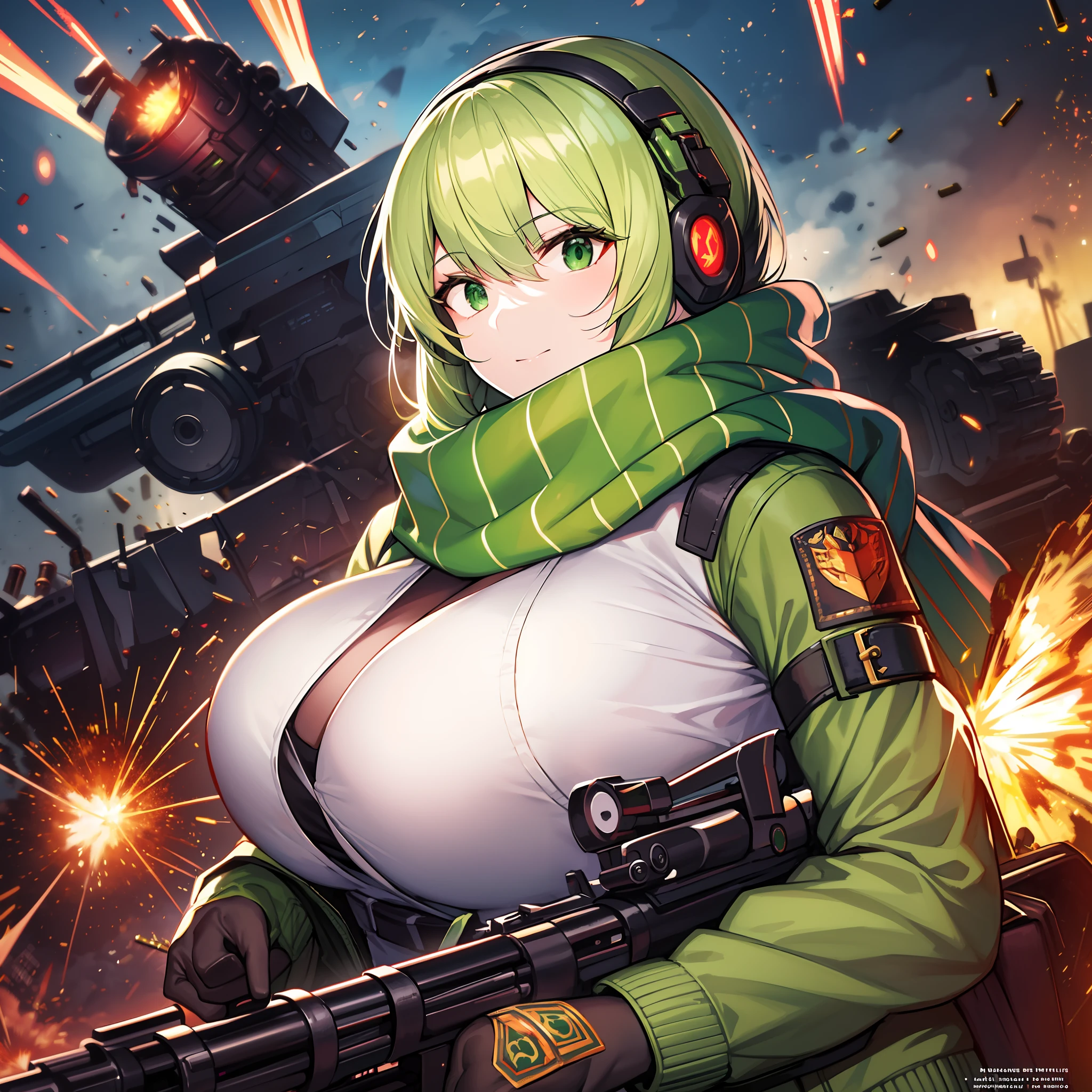 masterpiece++、top-quality++、ultra-definition++、ultra-definition++、4k++、8k++、from side、(Background Focus)++、(((1)))+++、Sexily dressed woman wearing green jacket and white scarf with ammunition belt and Gatling gun on battlefield with explosions and sparks that destroy cities1Cast a man's muscular big breasts military spell、Wearing a green jacket and white scarf with an ammunition belt and Gatling gun on a battlefield with explosions and sparks1Man muscular big breasts soldier rune、Wearing a green jacket and white scarf with an ammunition belt and Gatling gun on a battlefield with explosions and sparks1The magic of a muscular big breasts soldier、On a battlefield with explosions and sparks flying over, he wore a green jacket and white scarf with an ammunition belt and a Gatling gun1Muscular big breasts soldier、Wearing a green jacket and white scarf with an ammunition belt and Gatling gun on a battlefield with explosions and sparks1Muscular Big Military Sorcerer、Wearing a green jacket and white scarf with an ammunition belt and Gatling gun on a battlefield with explosions and sparks1Muscular big breasts military goddess、detailed fantasy art、fantasy art style、Break wearing a green jacket and white muffler with ammunition belt and Gatling gun on a battlefield with beautiful ancient explosions and sparks1Muscular Colossal Soldier Witch、Wearing a green jacket and white scarf with an ammunition belt and Gatling gun on a battlefield with explosions and sparks1Man Muscular Big Military Colossal Queen、Fantasy Art Behans、Wearing a green jacket and white scarf with an ammunition belt and Gatling gun on a battlefield with beautiful explosions and sparks1Muscular Big Military Magician、Wearing a green jacket and white scarf with an ammunition belt and Gatling gun on a battlefield with beautiful explosions and sparks1Muscular Big Military Magician、Wearing a green jacket and white muffler with an ammunition belt and Gatling gun on a battlefield with shiny floating explosions and spar