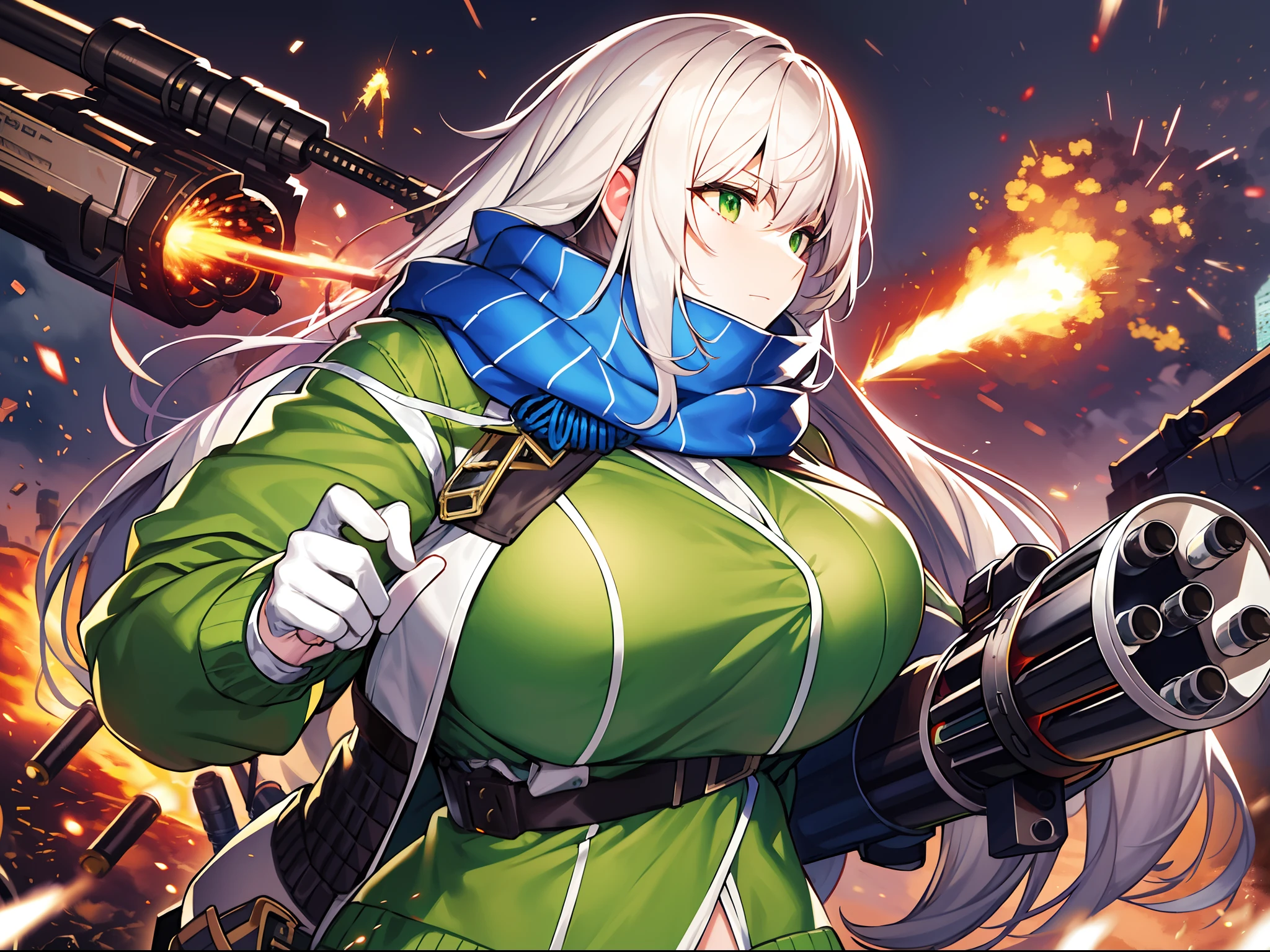 masterpiece++、top-quality++、ultra-definition++、ultra-definition++、4k++、8k++、from side、(Background Focus)++、(((1)))+++、Sexily dressed woman wearing green jacket and white scarf with ammunition belt and Gatling gun on battlefield with explosions and sparks that destroy cities1Cast a man's muscular big breasts military spell、Wearing a green jacket and white scarf with an ammunition belt and Gatling gun on a battlefield with explosions and sparks1Man muscular big breasts soldier rune、Wearing a green jacket and white scarf with an ammunition belt and Gatling gun on a battlefield with explosions and sparks1The magic of a muscular big breasts soldier、On a battlefield with explosions and sparks flying over, he wore a green jacket and white scarf with an ammunition belt and a Gatling gun1Muscular big breasts soldier、Wearing a green jacket and white scarf with an ammunition belt and Gatling gun on a battlefield with explosions and sparks1Muscular Big Military Sorcerer、Wearing a green jacket and white scarf with an ammunition belt and Gatling gun on a battlefield with explosions and sparks1Muscular big breasts military goddess、detailed fantasy art、fantasy art style、Break wearing a green jacket and white muffler with ammunition belt and Gatling gun on a battlefield with beautiful ancient explosions and sparks1Muscular Colossal Soldier Witch、Wearing a green jacket and white scarf with an ammunition belt and Gatling gun on a battlefield with explosions and sparks1Man Muscular Big Military Colossal Queen、Fantasy Art Behans、Wearing a green jacket and white scarf with an ammunition belt and Gatling gun on a battlefield with beautiful explosions and sparks1Muscular Big Military Magician、Wearing a green jacket and white scarf with an ammunition belt and Gatling gun on a battlefield with beautiful explosions and sparks1Muscular Big Military Magician、Wearing a green jacket and white muffler with an ammunition belt and Gatling gun on a battlefield with shiny floating explosions and spar