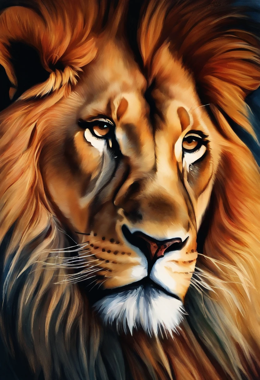 Acuarela altamente detallada,un cartel publicitario,Leones realistas,Detalles finos del cabello,Luz natural,Pinceladas,Salpicaduras de acuarela。
