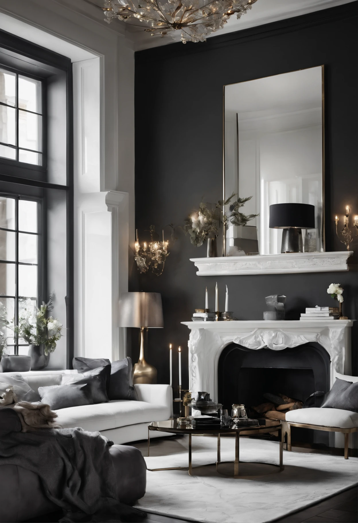 white colors,greys,black in color,Beautiful living room,Fashionab,Simple,metals