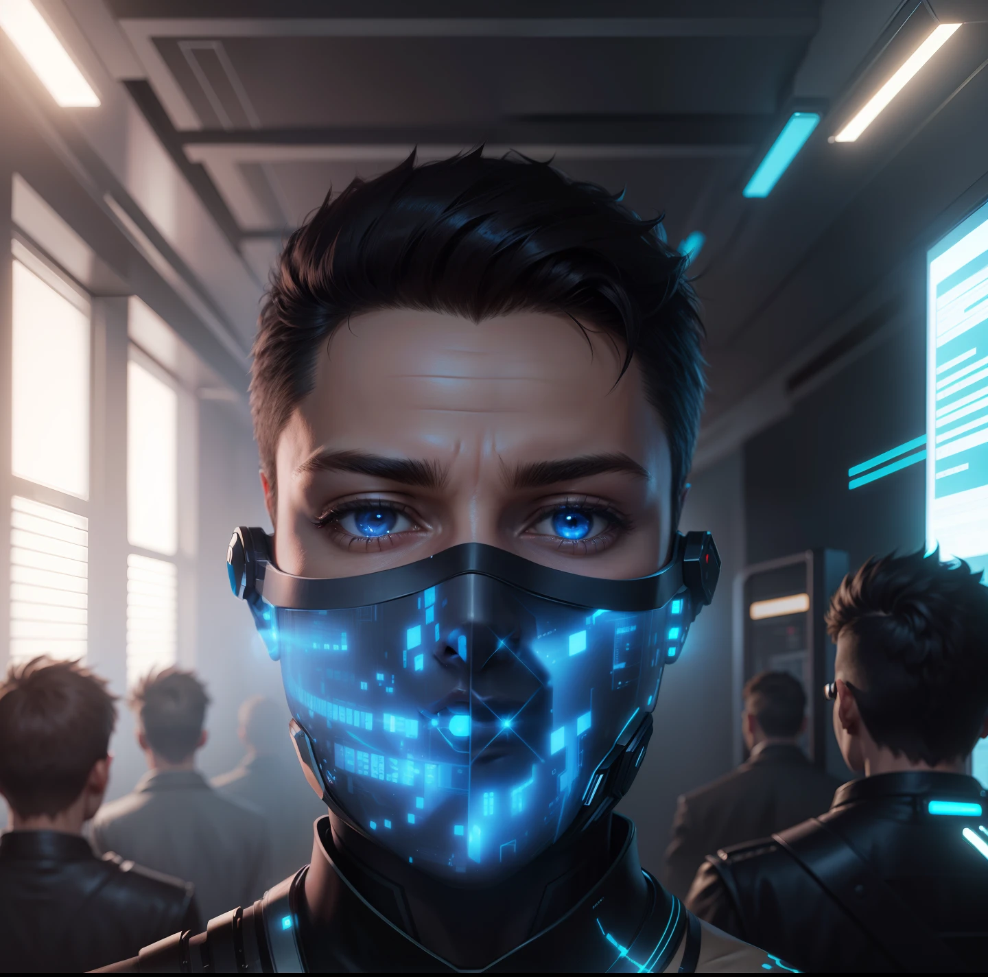 Cyber punk, realistic face, smart boy, realistic, 8k quality, Ultra realistic,