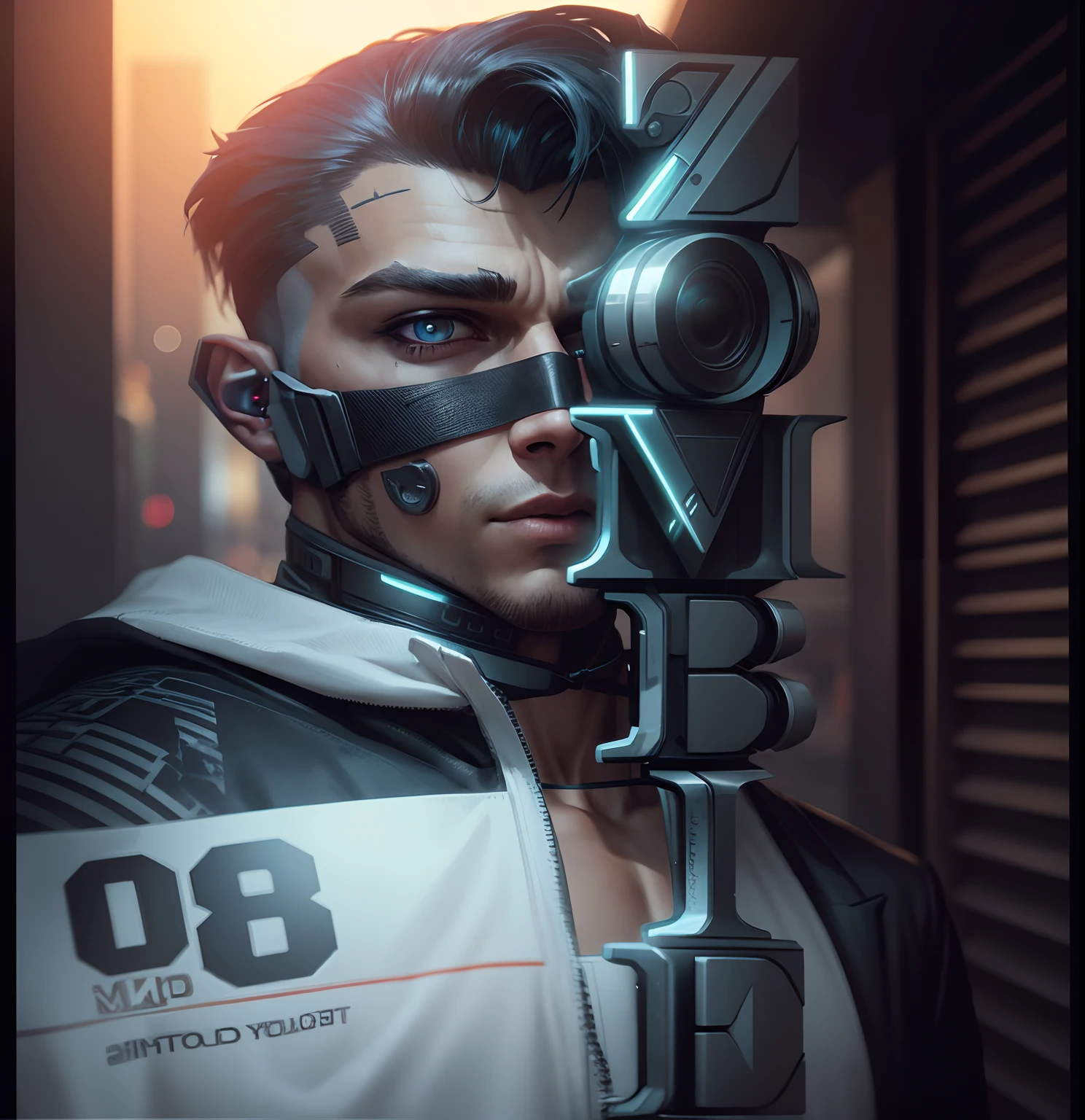 Change the background of cyberpunk handsome boy, realistic face, ultra hd photo ,8k ultra hd , for gamer type, zombie type