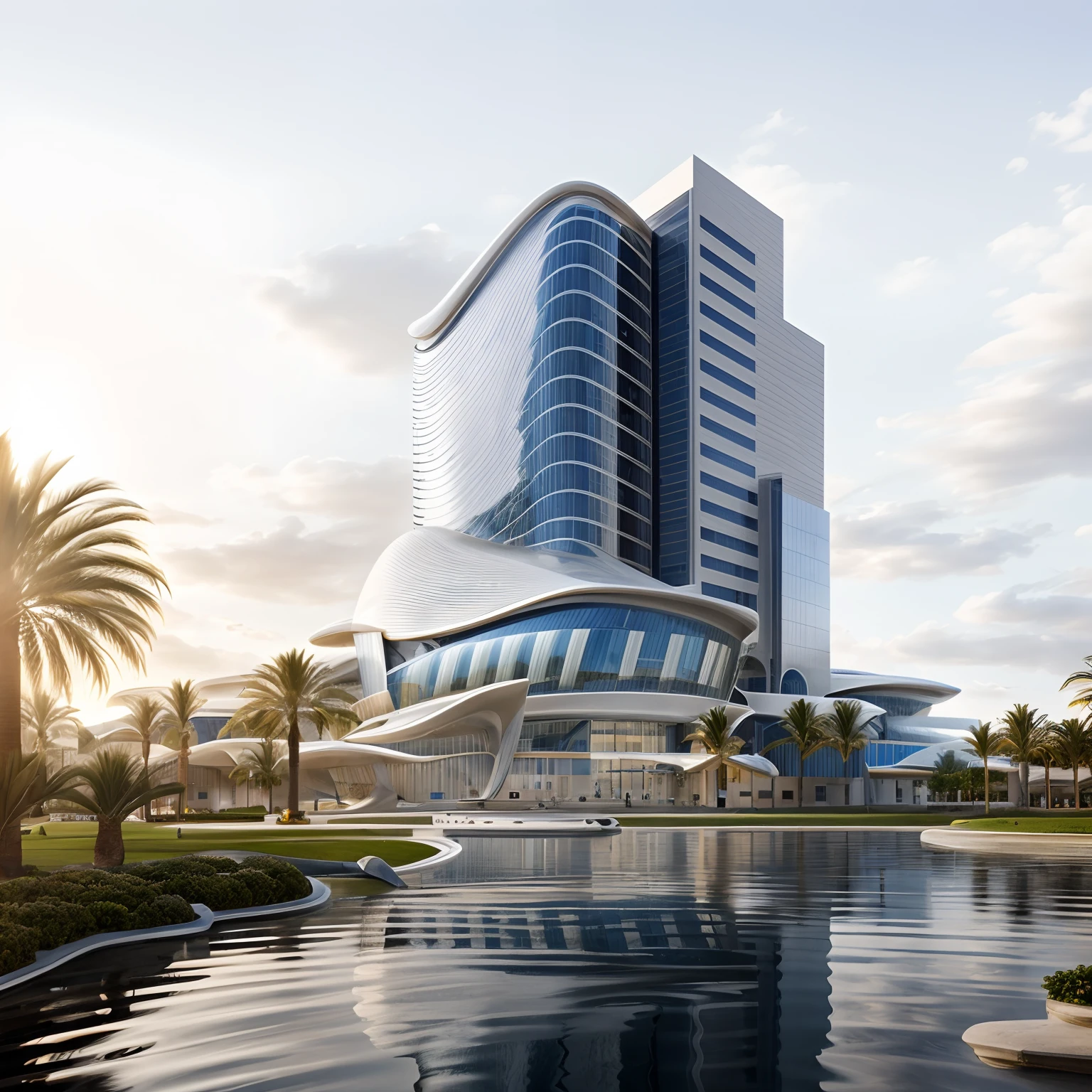 arafed building with a curved facade and a glass front, magnificent design, in style of zaha hadid architect, by Zha Shibiao, sharp foccus ilustration hq, futuristic building, sharp hq rendering, architectural rendering, high quality architectural art, artstation hq”, huge futuristic building, tall obsidian architecture, futuristic marrakech, artistic render, office building and arafed building with a curved facade and a glass front, magnificent design, in style of zaha hadid architect, by Zha Shibiao, sharp foccus ilustration hq, futuristic building, sharp hq rendering, architectural rendering, high quality architectural art, artstation hq”, huge futuristic building, tall obsidian architecture, futuristic marrakech, artistic render, office building