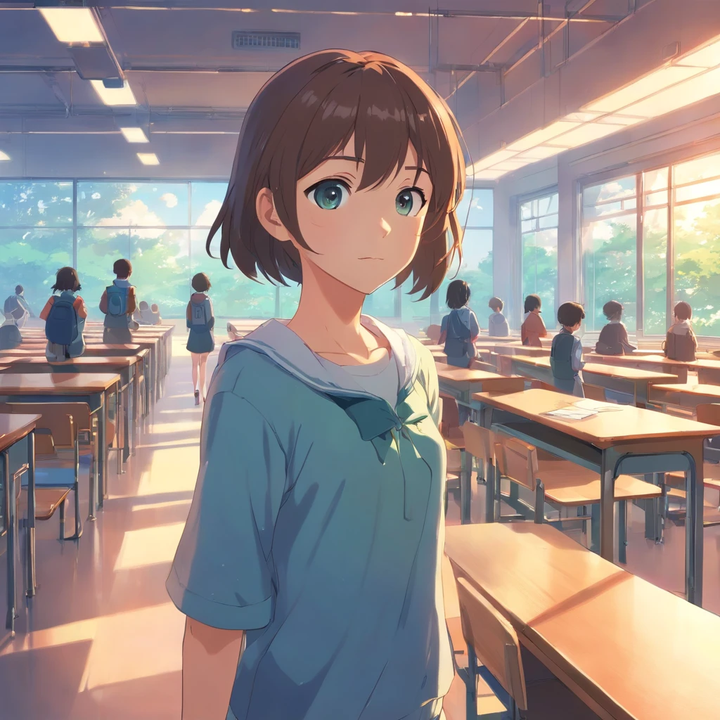 Menina se formando da escola