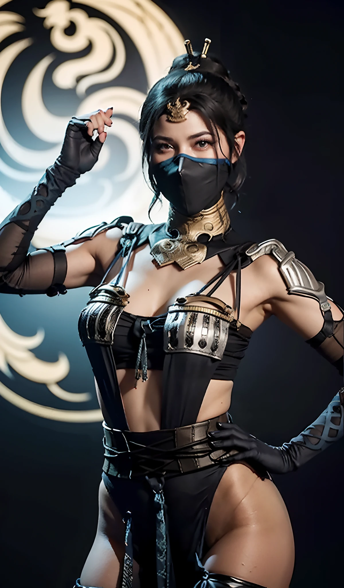 (Foto de alta qualidade, ultra realista, 8k, personagem do jogo MORTAL KOMBAT), Mileena super bela com seu traje roxo, foto tirada de perto, normal hands, dedos detalhados, obra-prima, (realista 8k, foto-realista: 1.37), realista detalhado, 1girl, cabelo longo:1.5, cabelo preto:1.2, olhos vermelhos:1.5, erotic, semi nua, olhos brilhantes, ((mortal kombat mileena)), ninja, armas, kimono, vestido de guerreira ,((mortal kombat)), seios longos grandes, mamas gigantes aparecendo, pose de luta, olhar sereno, templo, meditation, Ninja Mask, cobri sua boca, eyes to the sky, pelos pubianos saindo da calcinha, nudes, xota, micro calcinha enfiado nas partes intimas, pornografia, demonic mask, reflection, o fundo mostra a luz da lua, lua, flor de cerejeira, espadas, corpo quente erotico