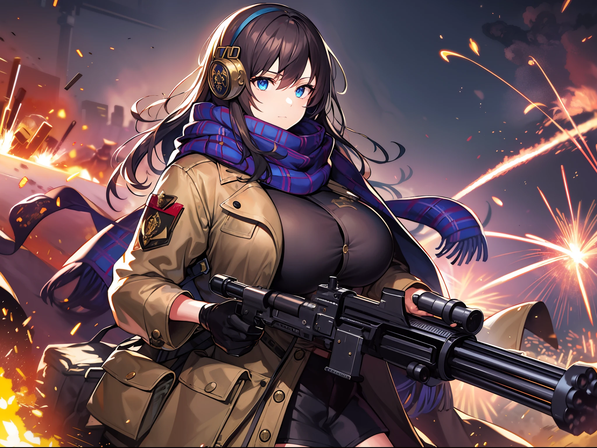 Outrageous resolution、masterpiece++、top-quality++、ultra-definition++、ultra-definition++、4k++、8k++、from side、(Background Focus)++、(((1)))+++、Sexily dressed woman wearing brown jacket and black scarf with ammunition belt and Gatling gun on battlefield with explosions and sparks that destroy cities1Cast a man's muscular big breasts military spell、Wearing a brown jacket and black scarf with an ammunition belt and Gatling gun on a battlefield with explosions and sparks1Man muscular big breasts soldier rune、Wearing a brown jacket and black scarf with an ammunition belt and Gatling gun on a battlefield with explosions and sparks1The magic of a muscular big breasts soldier、On a battlefield with explosions and sparks flying over, he wore a brown jacket and black scarf with an ammunition belt and a Gatling gun1Muscular big breasts soldier、Wearing a brown jacket and black scarf with an ammunition belt and Gatling gun on a battlefield with explosions and sparks1Muscular Big Military Sorcerer、Wearing a brown jacket and black scarf with an ammunition belt and Gatling gun on a battlefield with explosions and sparks1Muscular big breasts military goddess、detailed fantasy art、fantasy art style、Break wearing a brown jacket and black scarf with ammo belt and Gatling gun on a battlefield with beautiful ancient explosions and sparks1Muscular Colossal Soldier Witch、Wearing a brown jacket and black scarf with an ammunition belt and Gatling gun on a battlefield with explosions and sparks1Man Muscular Big Military Colossal Queen、Fantasy Art Behans、Wearing a brown jacket and black scarf with an ammunition belt and Gatling gun on a battlefield with beautiful explosions and sparks1Muscular Big Military Magician、Wearing a brown jacket and black scarf with an ammunition belt and Gatling gun on a battlefield with beautiful explosions and sparks1Muscular Big Military Magician、Wore a brown jacket and black scarf with ammunition belts and Gatling guns on a battlefield with shiny floating explosions