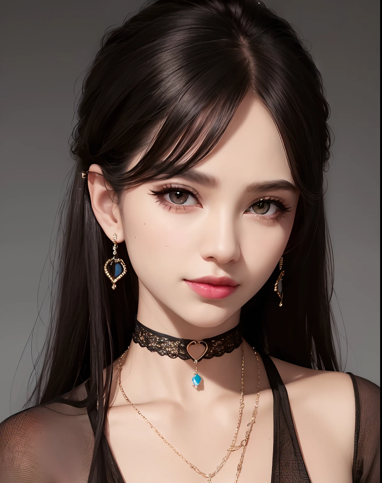 Sexy woman, black hair, neat bun, closed eyes, lips parted, deep blush, flustered, beautiful face, long forehead, lips parted, kissable lips, sensual, lips parted, deep blush, flustered, beautiful long neck, collarbone, medium chest, cleavage, black kurta