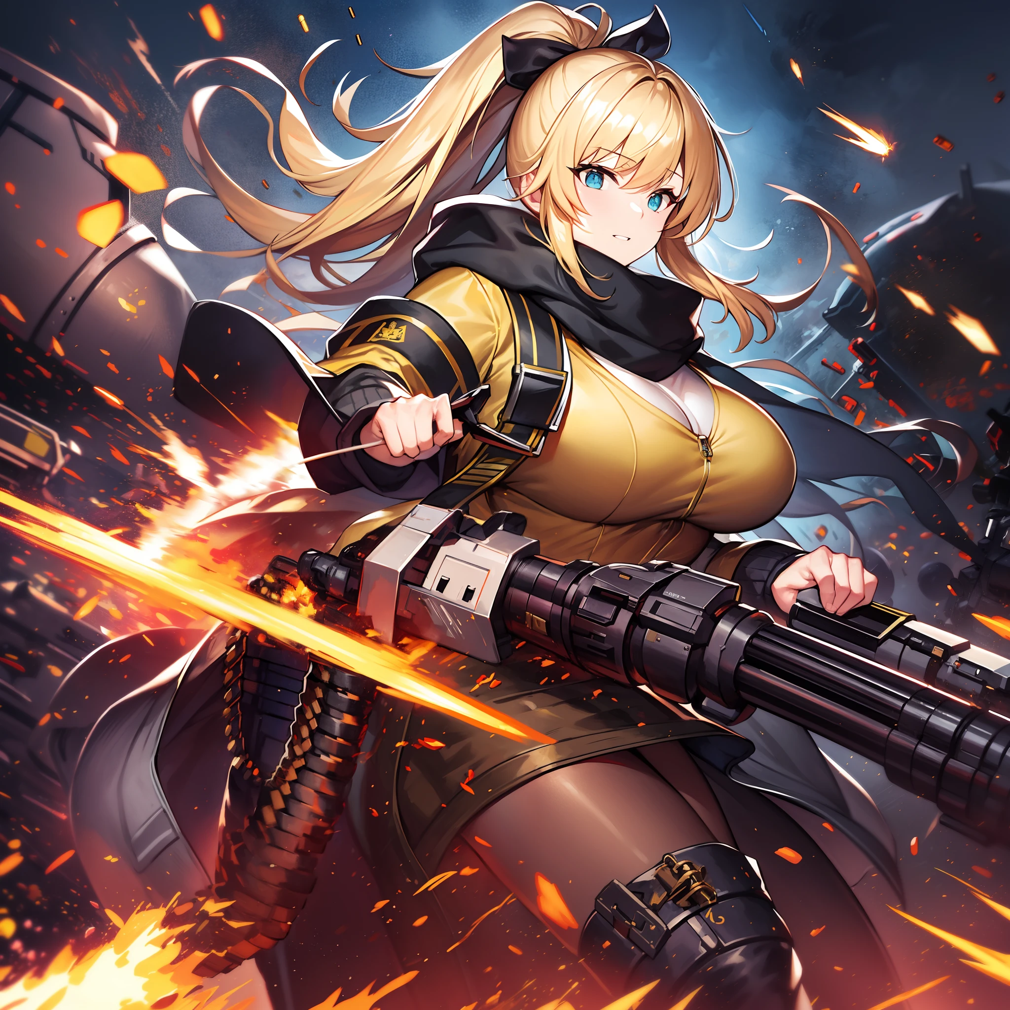 Outrageous resolution、masterpiece++、top-quality++、ultra-definition++、ultra-definition++、4k++、8k++、from side、(Background Focus)++、(((1)))+++、Sexy Clothes Woman Wearing Yellow Jacket and Black Muffler with Ammunition Belt and Gatling Gun On Battlefield With City-Destroying Explosions and Sparks1Cast a man's muscular big breasts military spell、Wearing a yellow jacket and black scarf with an ammunition belt and Gatling gun on a battlefield with explosions and sparks1Man muscular big breasts soldier rune、Wearing a yellow jacket and black scarf with an ammunition belt and Gatling gun on a battlefield with explosions and sparks1The magic of a muscular big breasts soldier、Wearing a yellow jacket and black scarf with an ammunition belt and Gatling gun on a battlefield with explosions and sparks flying over1Muscular big breasts soldier、Wearing a yellow jacket and black scarf with an ammunition belt and Gatling gun on a battlefield with explosions and sparks1Muscular Big Military Sorcerer、Wearing a yellow jacket and black scarf with an ammunition belt and Gatling gun on a battlefield with explosions and sparks1Muscular big breasts military goddess、detailed fantasy art、fantasy art style、Break wearing a yellow jacket and black scarf with ammunition belt and Gatling gun on a battlefield with beautiful ancient explosions and sparks1Muscular Colossal Soldier Witch、Wearing a yellow jacket and black scarf with an ammunition belt and Gatling gun on a battlefield with explosions and sparks1Man Muscular Big Military Colossal Queen、Fantasy Art Behans、Wearing a yellow jacket and black scarf with an ammunition belt and Gatling gun on a battlefield with beautiful explosions and sparks1Muscular Big Military Magician、Wearing a yellow jacket and black scarf with an ammunition belt and Gatling gun on a battlefield with beautiful explosions and sparks1Muscular Big Military Magician、Wearing a yellow jacket and black muffler with an ammunition belt and Gatling gun on a battlefield with shiny floa