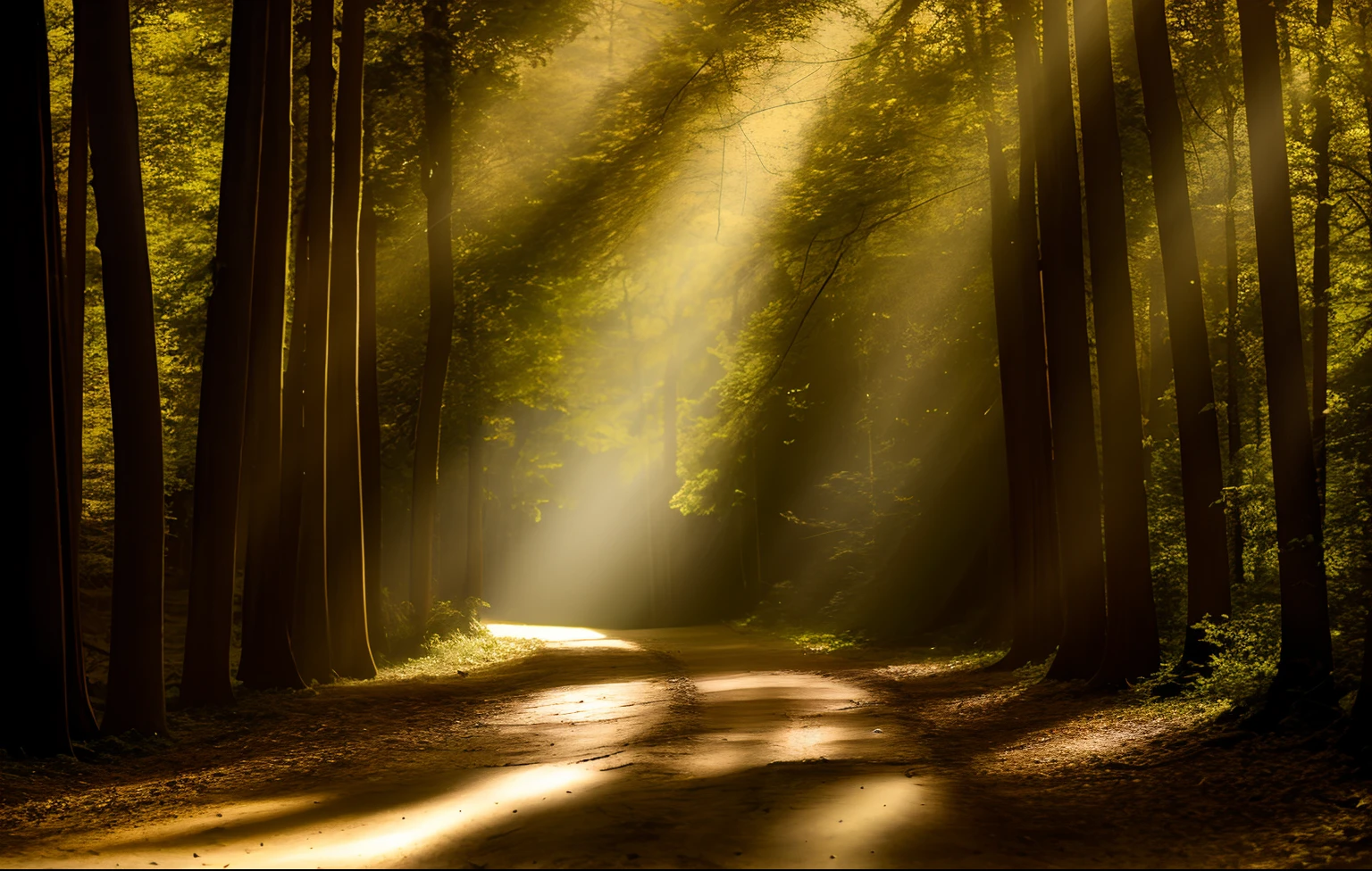 Sunlight shines through the woods on the dirt roads in the woods, rays of life, sunlight beams, Sunlight beam, forest ray light, The Holy Light shines, holy light rays, rays of sunshine, shafts of light god rays, llight rays, Light shining through, beam of light, sunlight shining through, Illuminate the light, Some light