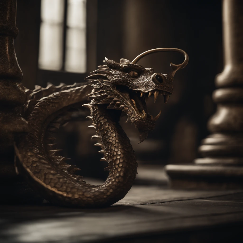 mechanical serpent with a dragon head