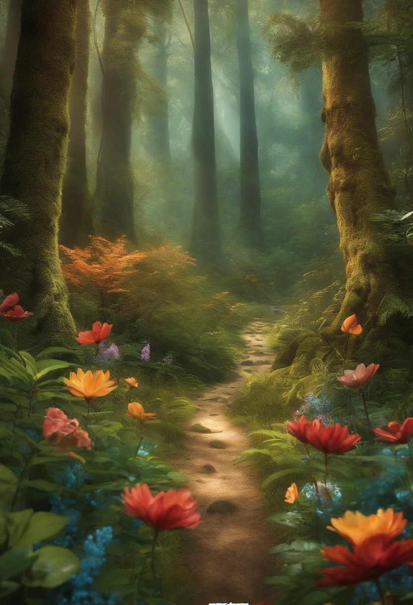Imagem de livro infantil com o tema: A Aventura da Amizade na Floresta Encantada