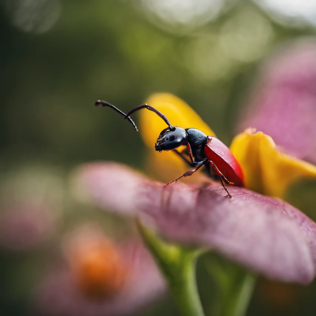 an ant on a flower